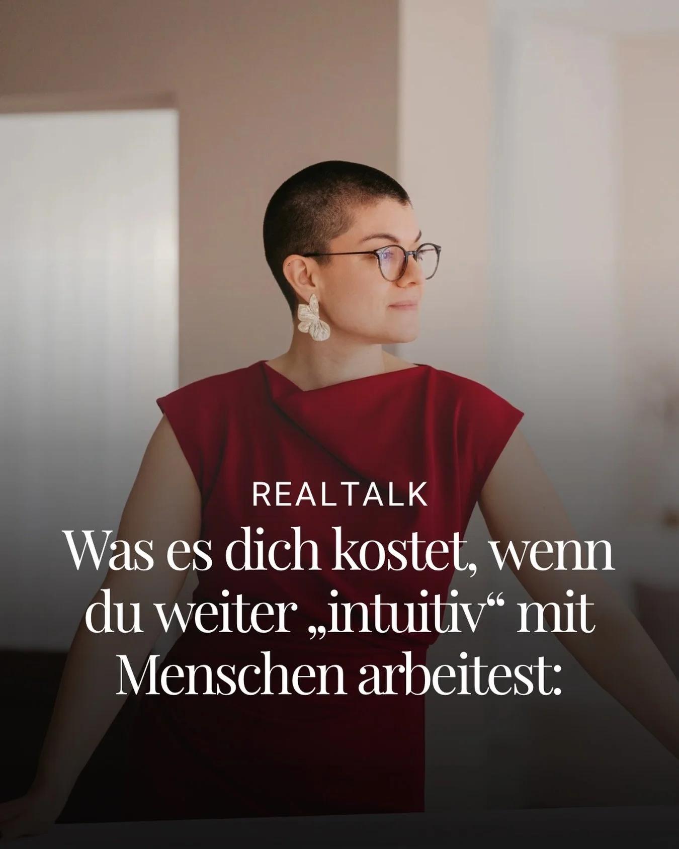 Was es dich kostet, wenn du weiter &bdquo;intuitiv&ldquo; mit Menschen arbeitest&hellip;
Lies hier👇

&ndash; 𝐔𝐧𝐤𝐥𝐚𝐫𝐞 𝐄𝐫𝐠𝐞𝐛𝐧𝐢𝐬𝐬𝐞
Du kannst nicht sagen, warum etwas wirkt, oder nicht.
Das kreiert Misstrauen.&nbsp;

&ndash; 𝐊𝐞𝐢𝐧𝐞 