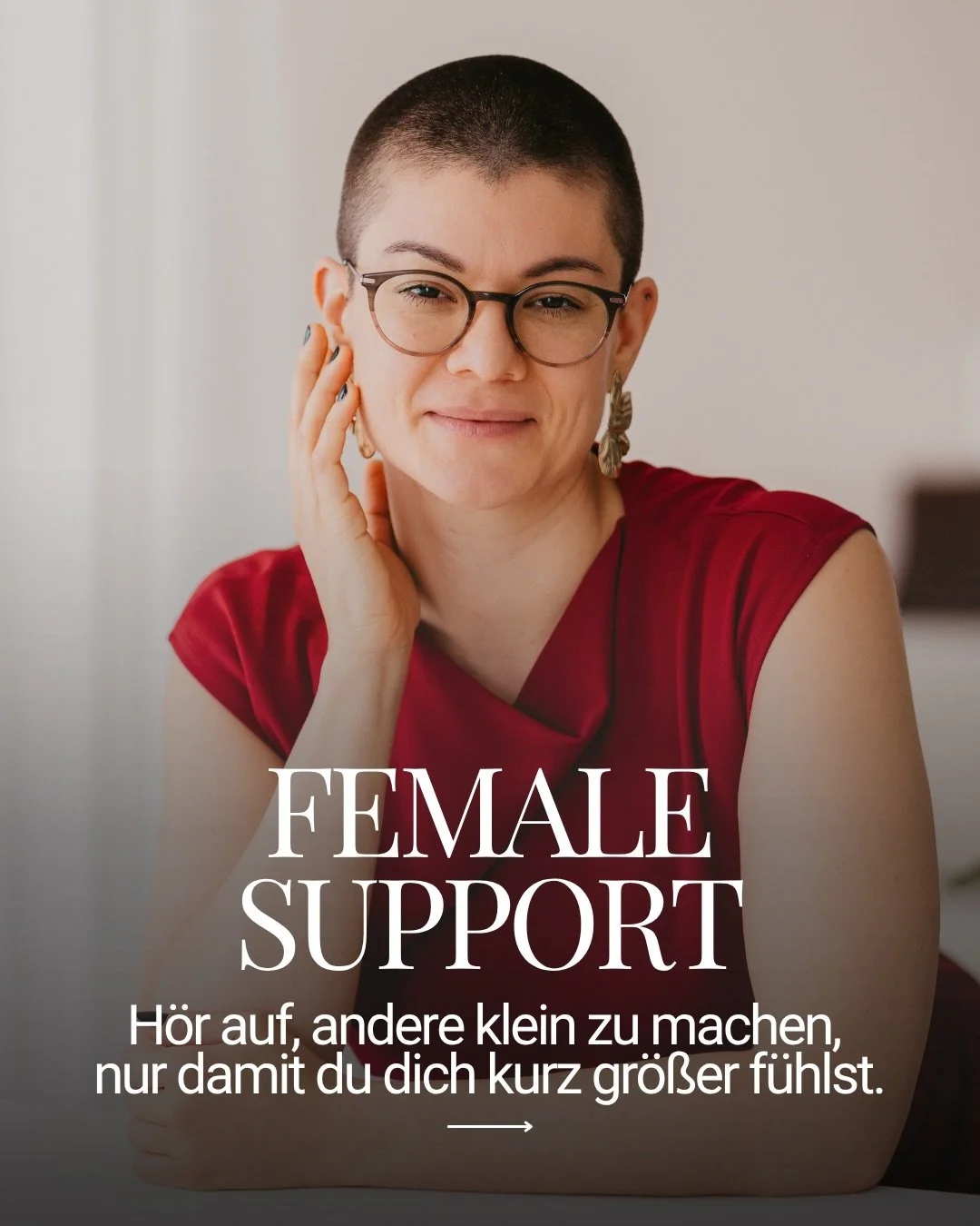 H&ouml;r auf, andere klein zu machen,
nur damit du dich gr&ouml;&szlig;er f&uuml;hlst.

Du kannst dein Fahrrad lieben
und trotzdem den Porsche feiern.

Du kannst deine Art zu arbeiten leben
und trotzdem andere Wege respektieren.

Das Problem ist nich