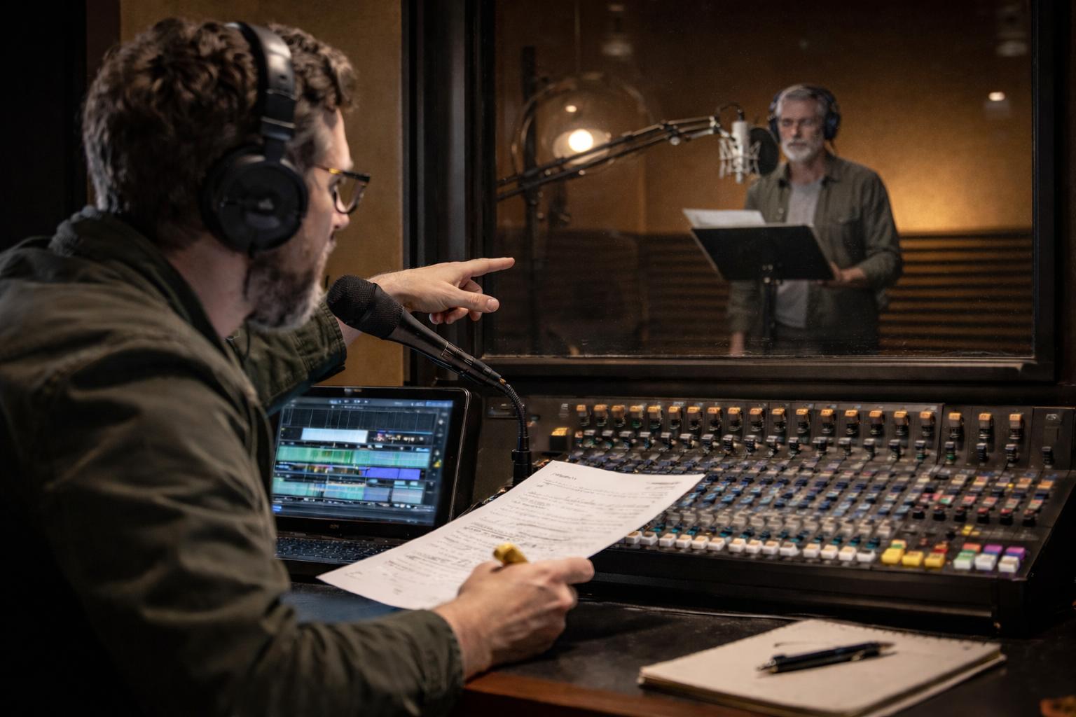 South African Male Voice-over in studio