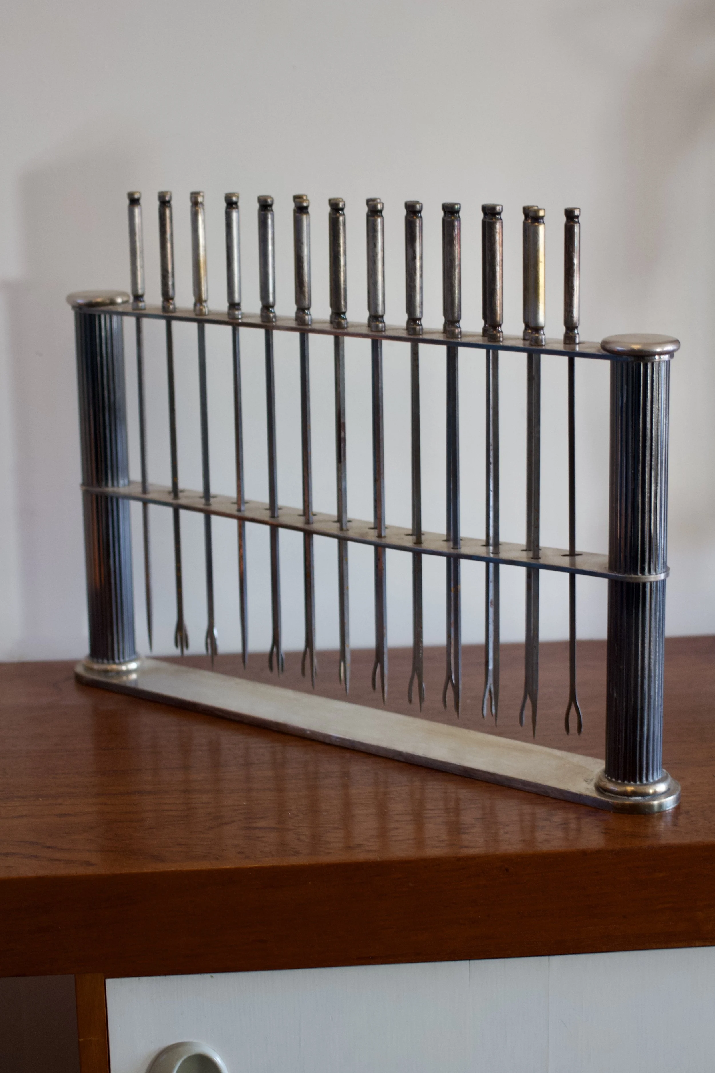 A Set of Fondue & Kebab Skewers by Gucci, c. 1970's