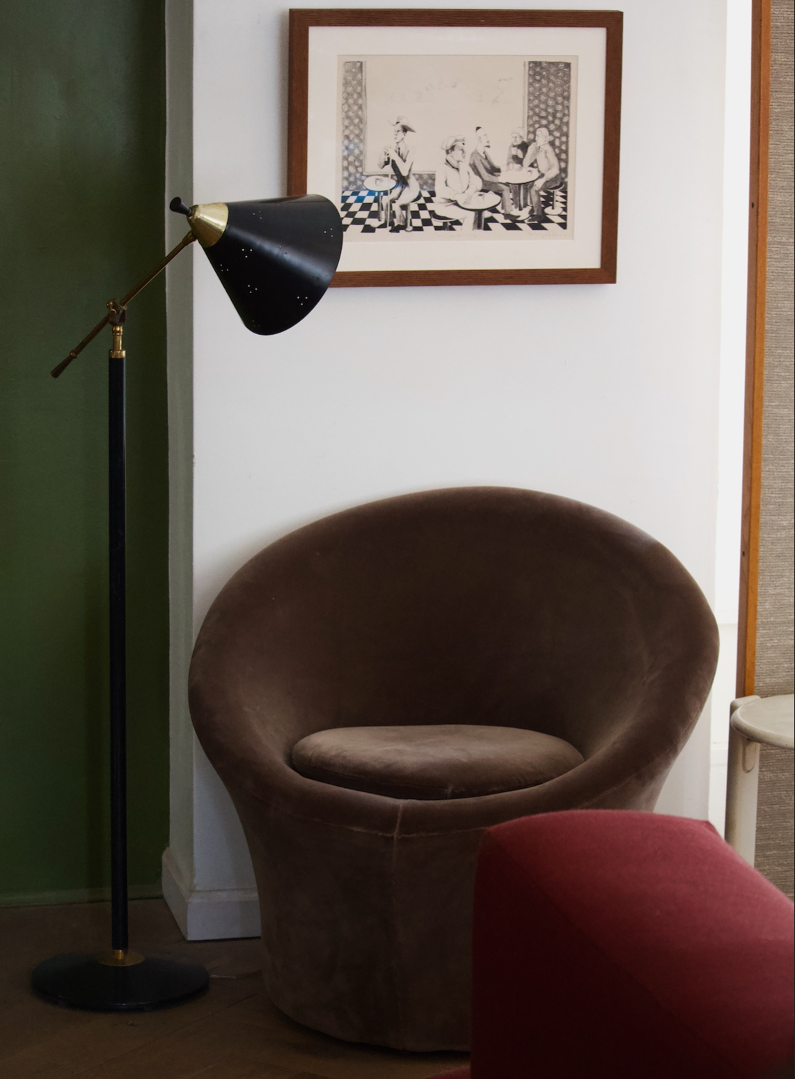 Articulated Floor Lamp In the Manner of Stilnovo C. 1950's