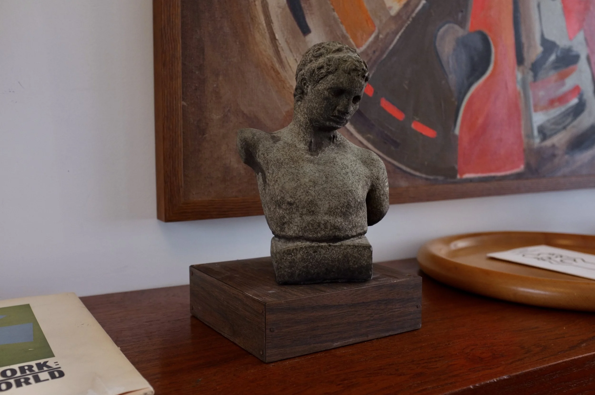 'Marathon Boy' Stone Bust Sculpture