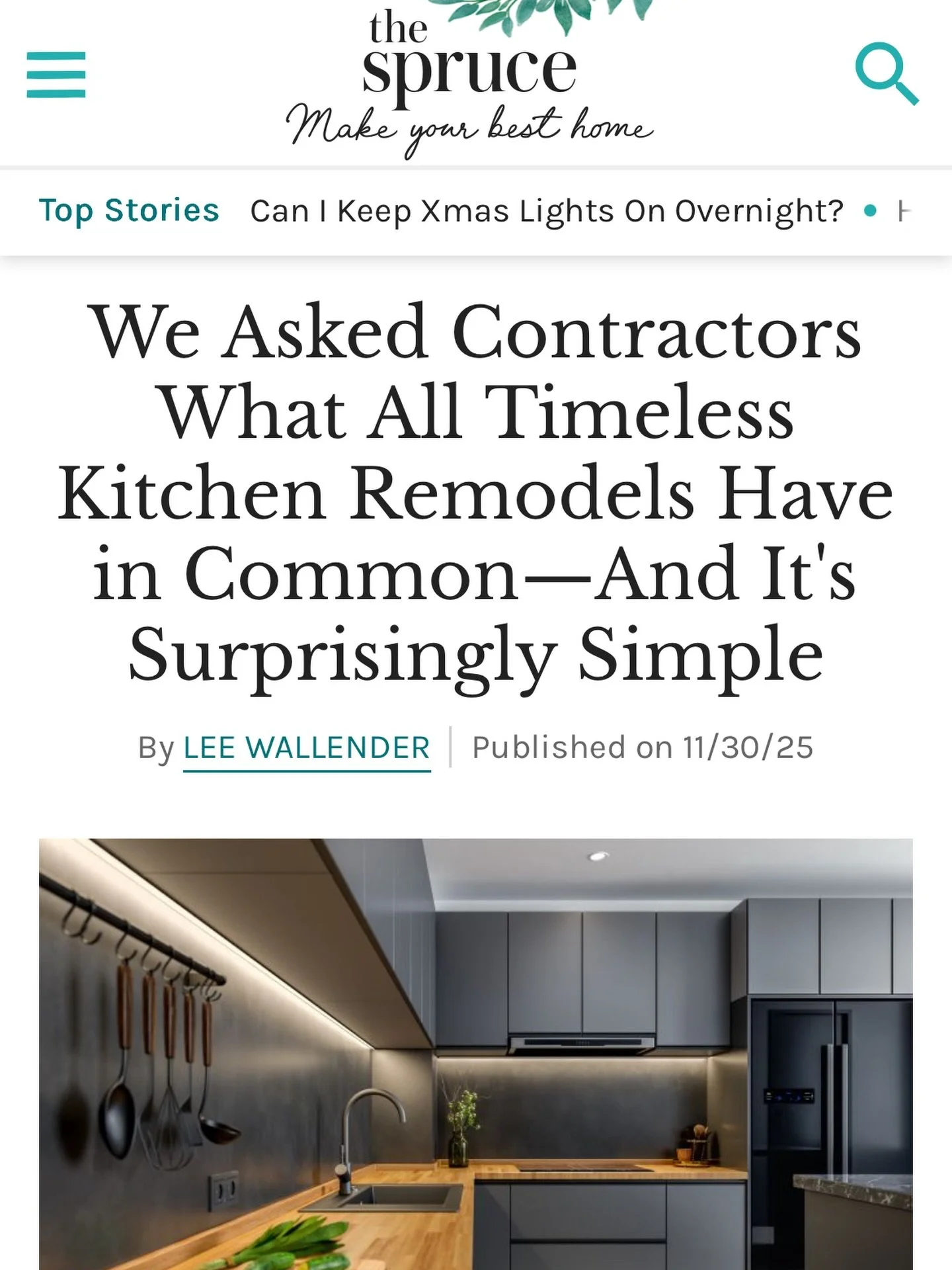 Exciting news &mdash; Canter Construction is featured in The Spruce! Our team weighed in on &ldquo;What All Timeless Kitchen Remodels Have in Common,&rdquo; sharing why high-quality, well-designed cabinetry and thoughtful layout choices are THE found