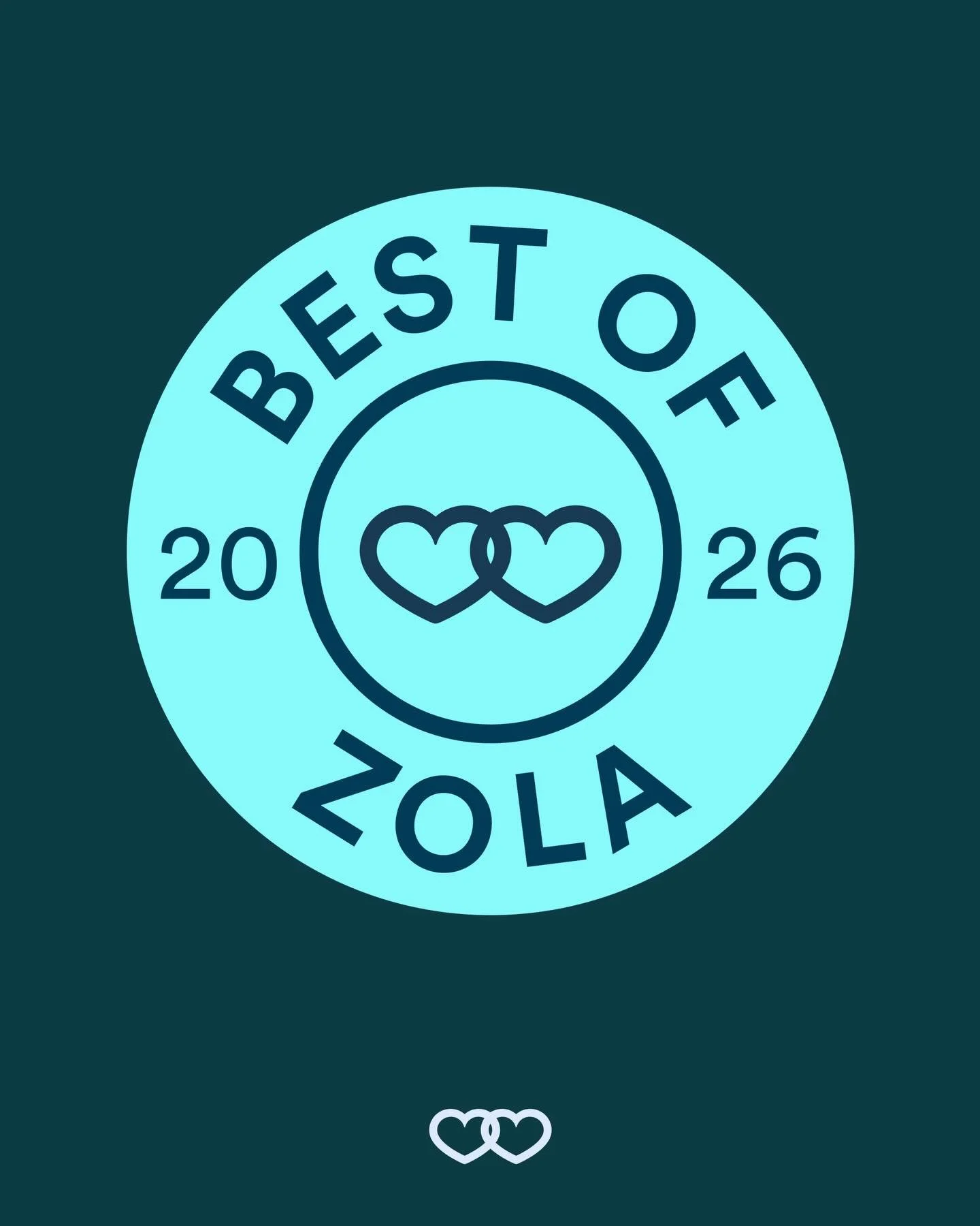 Our second year in business, and our second year receiving the honor and great recognition of being named one of @zola &lsquo;s best wedding vendors. This award truly reflects the care, intention, and above-and-beyond service and expertise poured int