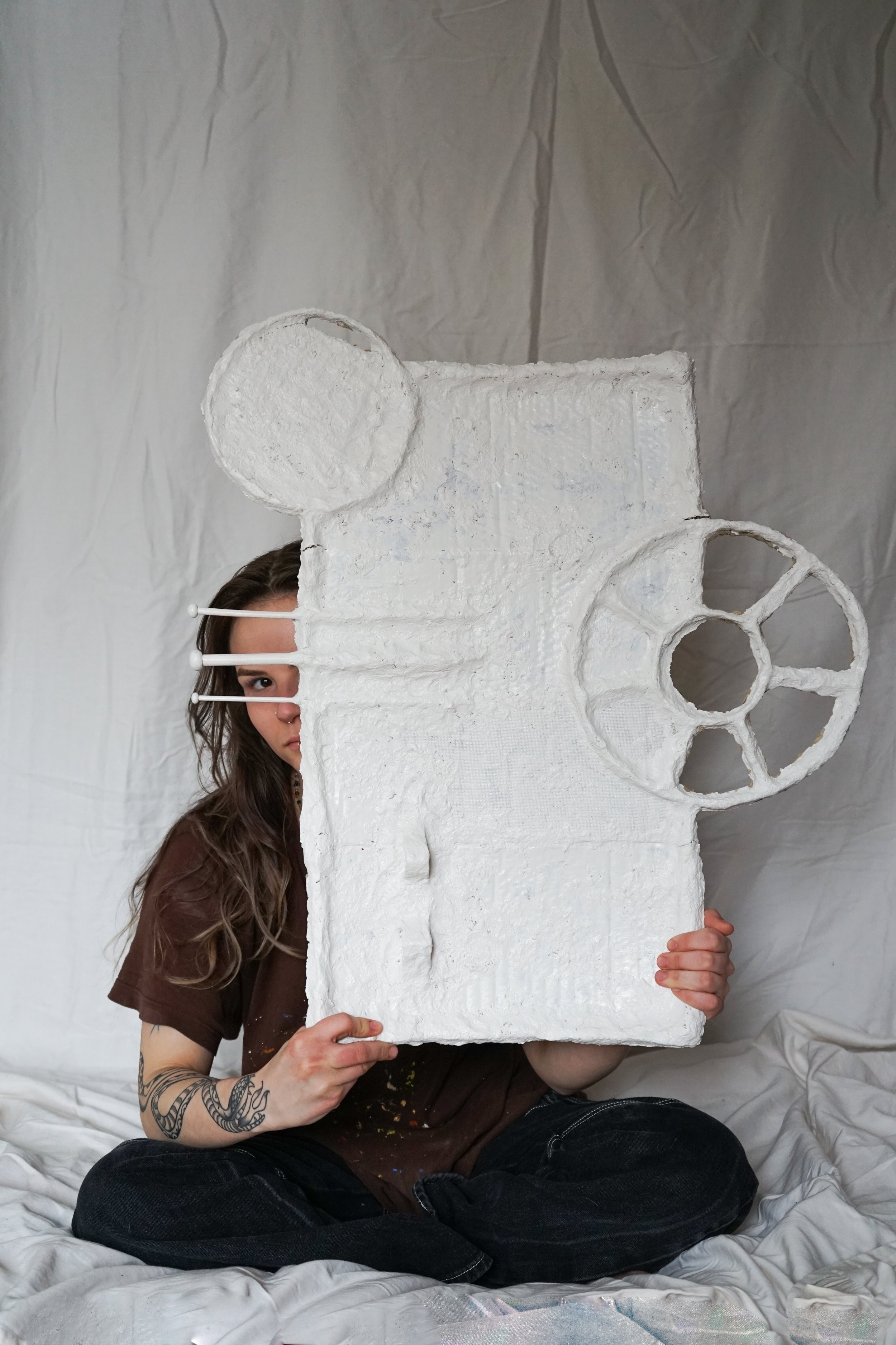 cardboard, wood scraps