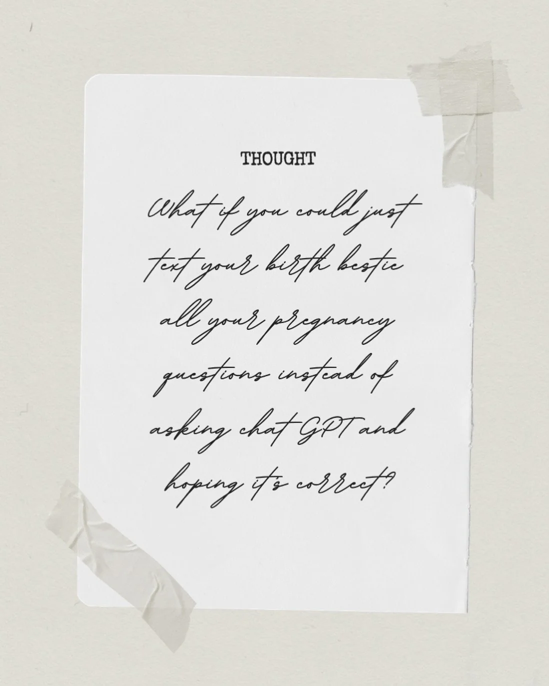 Did you know this level of support is included???

Pregnancy is weird. There are so many opinions&hellip;.doulas help you sort through the noise so you can make informed decisions based on real data. 

❓&ldquo;I just wiped blood! What should I do?&rd