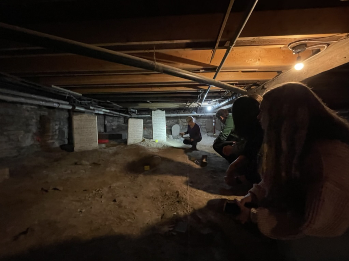 GPHY 401 students at the lower burial ground 2023