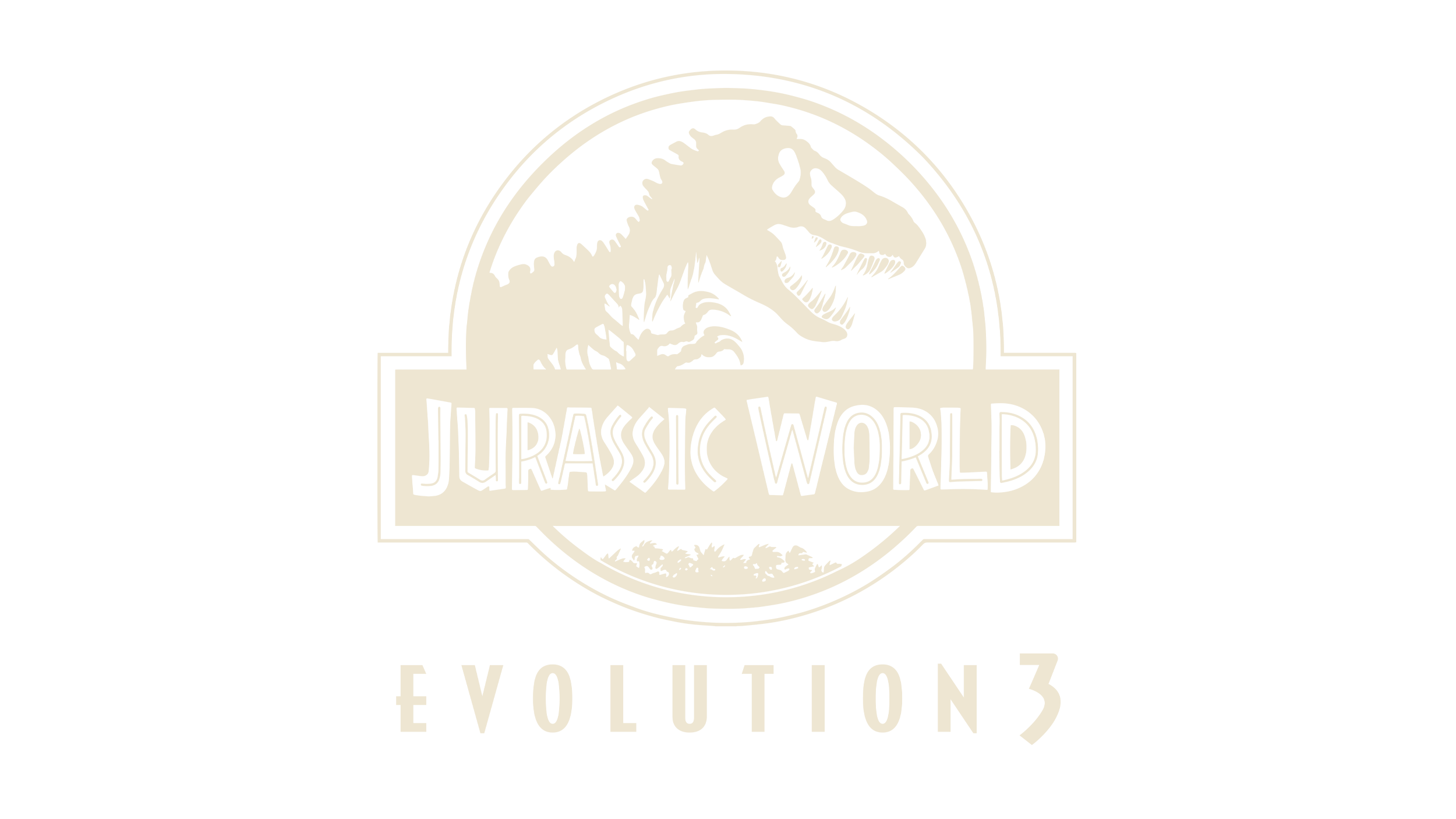 Jurassic World Evolution 3 Logo - Mono