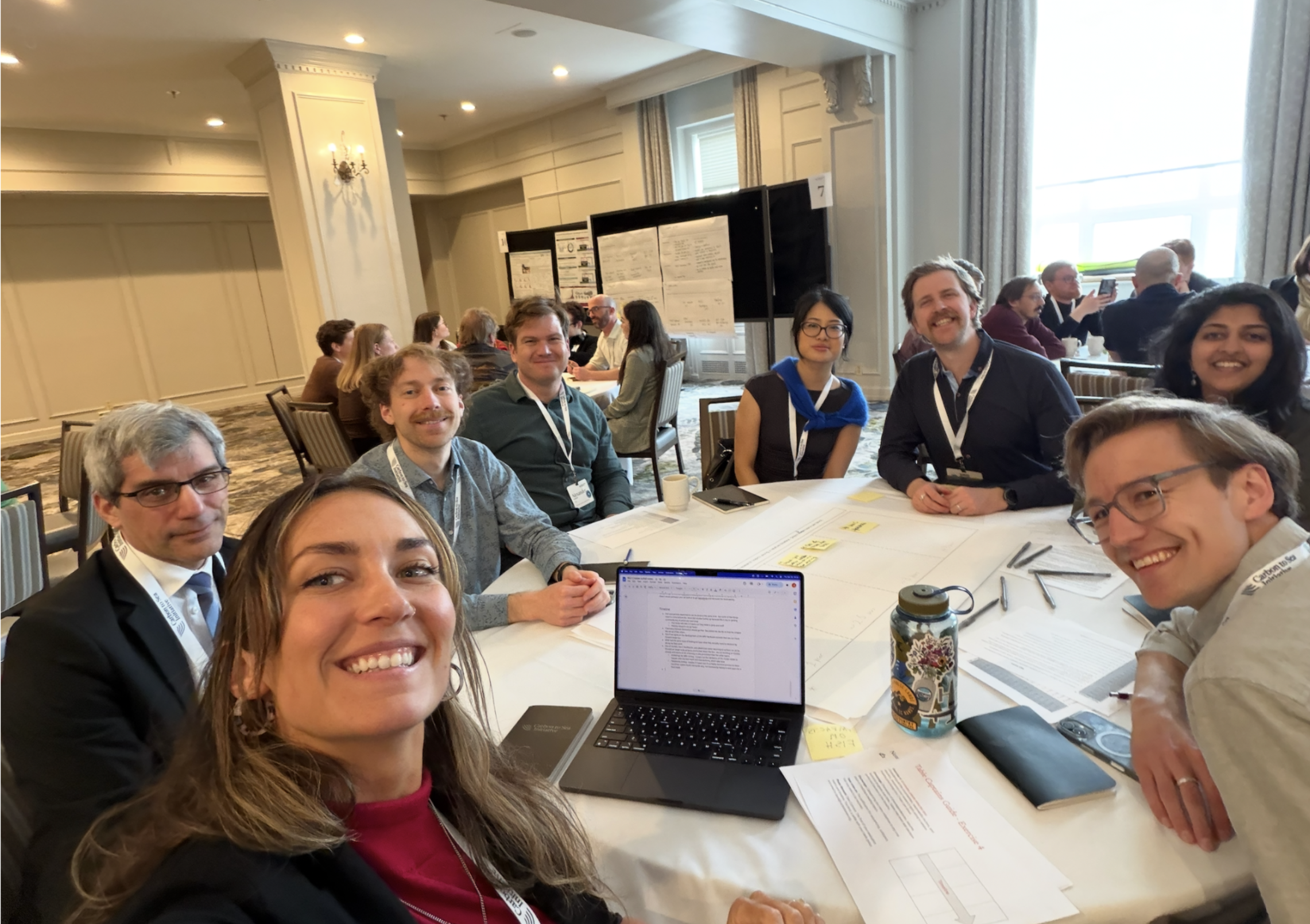 Jacki Long leading discussion for R&D Roadmapping of OAE from coastal outfalls at the Carbon to Sea Annual Convening