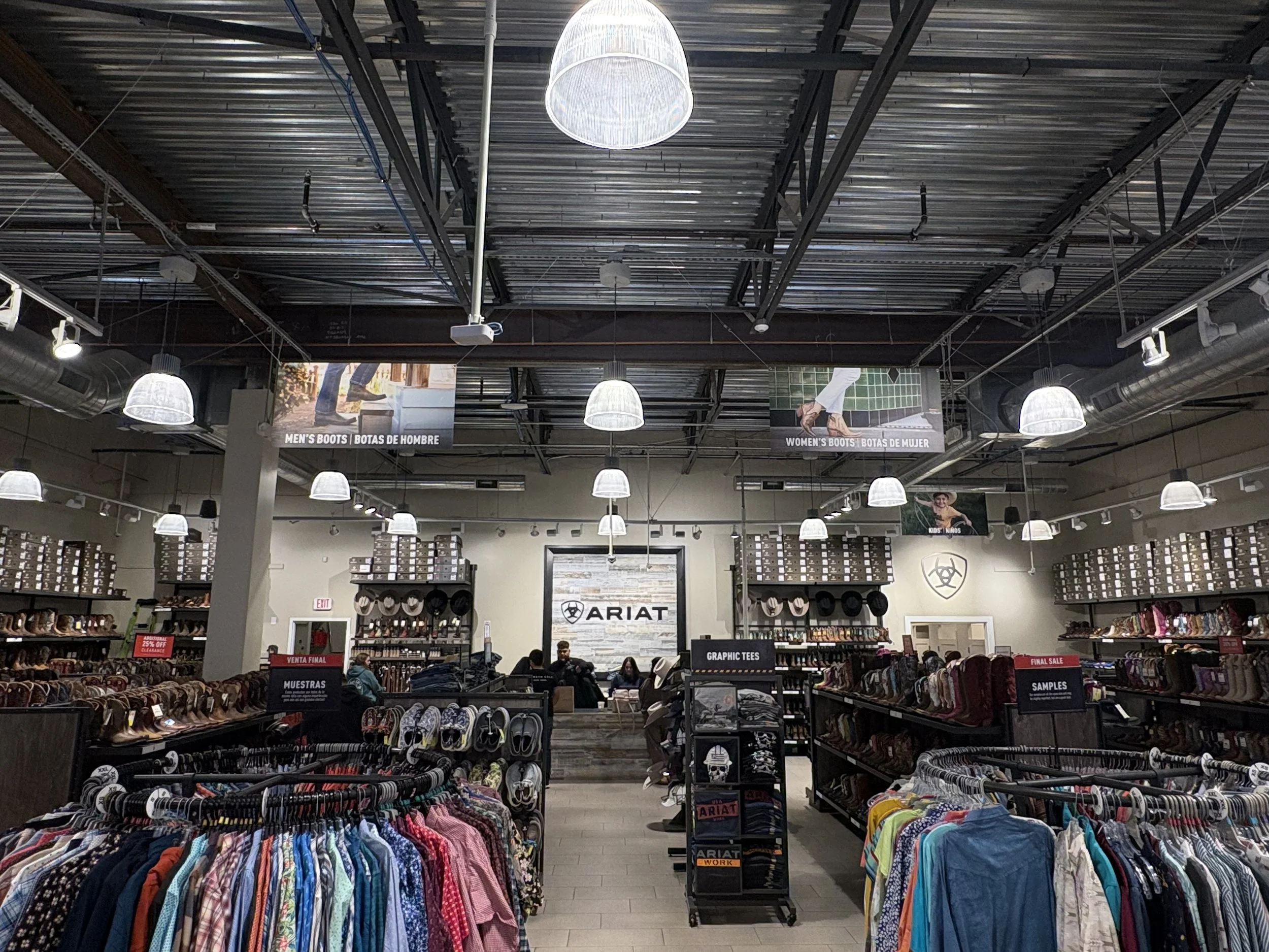 Suspended Rigid Graphic Panels for Retail Wayfinding and Category Signage