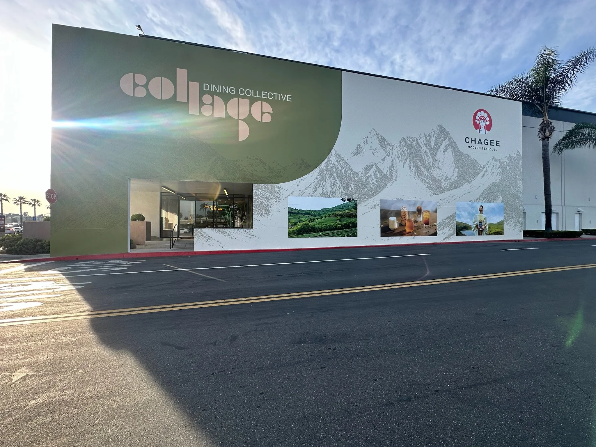 Large-format construction barricade graphics printing and installation completed for a retail development project in Southern California