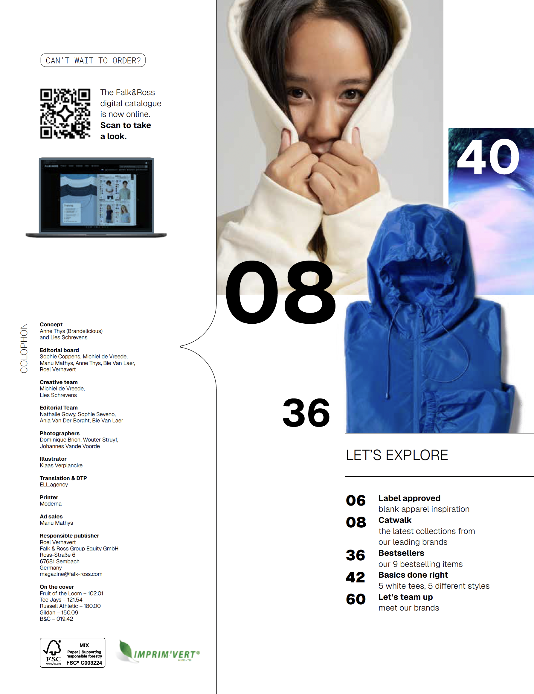 Colofon Falk&Ross magazine