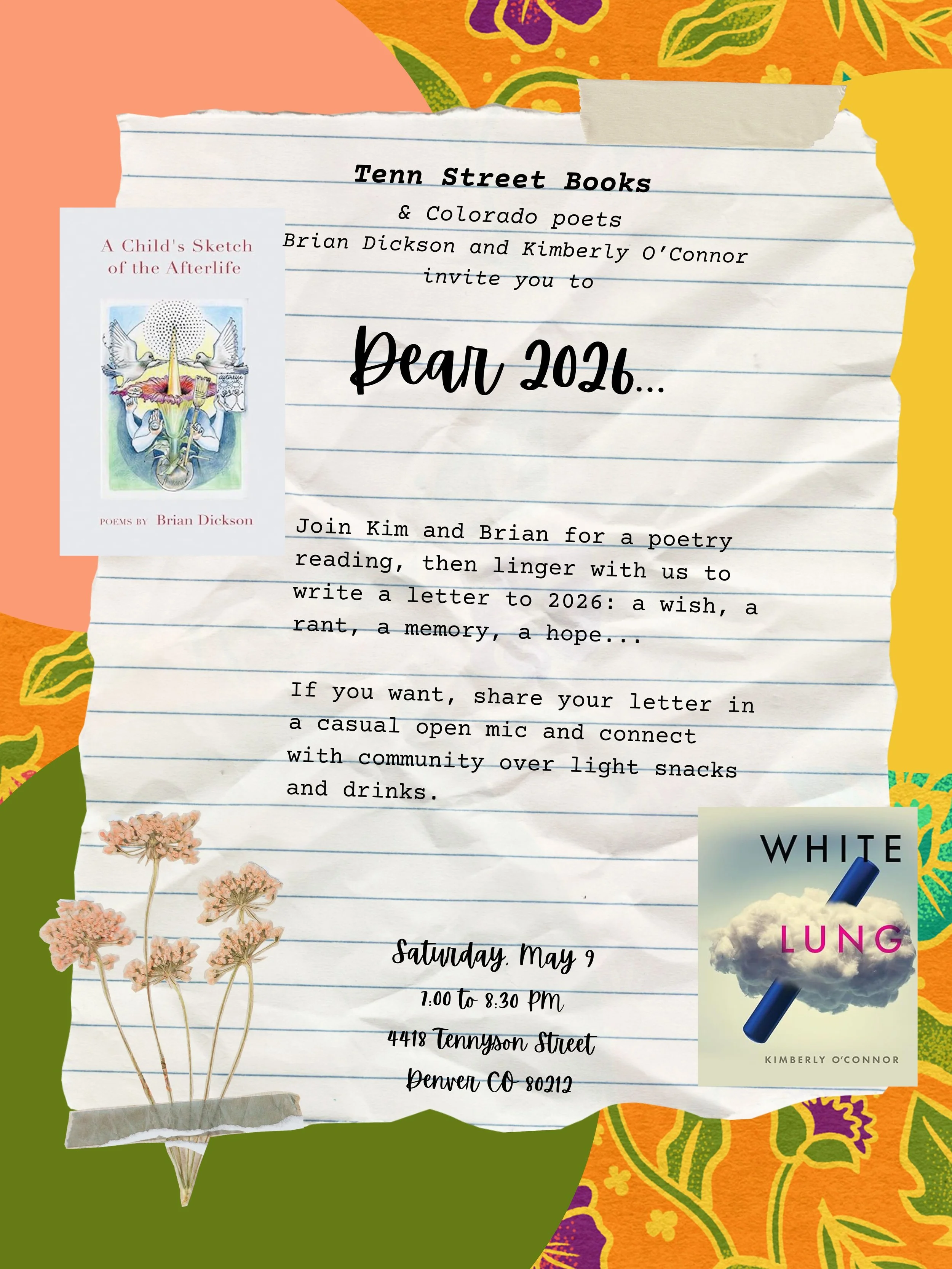 Tenn Street Coffee Presents Colorado Poets Brian Dickson & Kimberly O'Connor