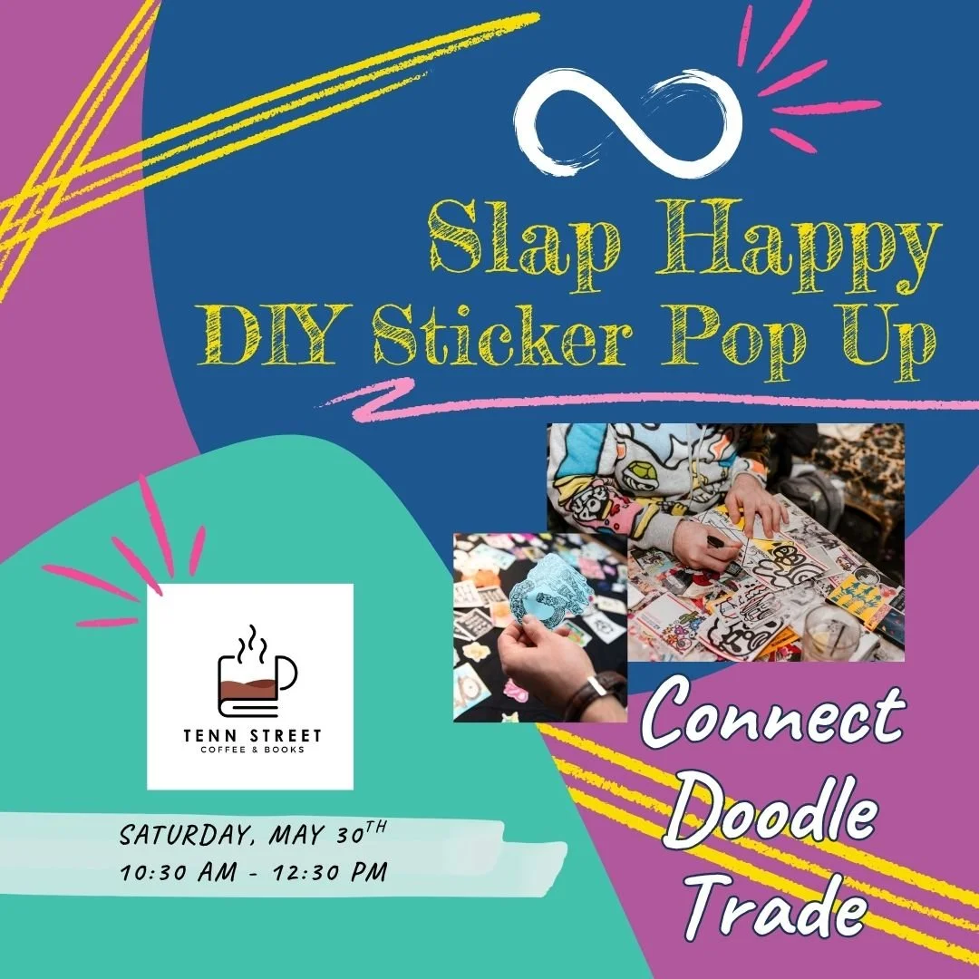 Connect, Doodle, &amp; Trade Stickers @ Tenn St Coffee &amp; Books