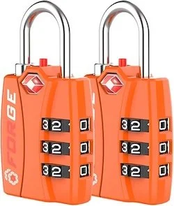 two orange tsa locks