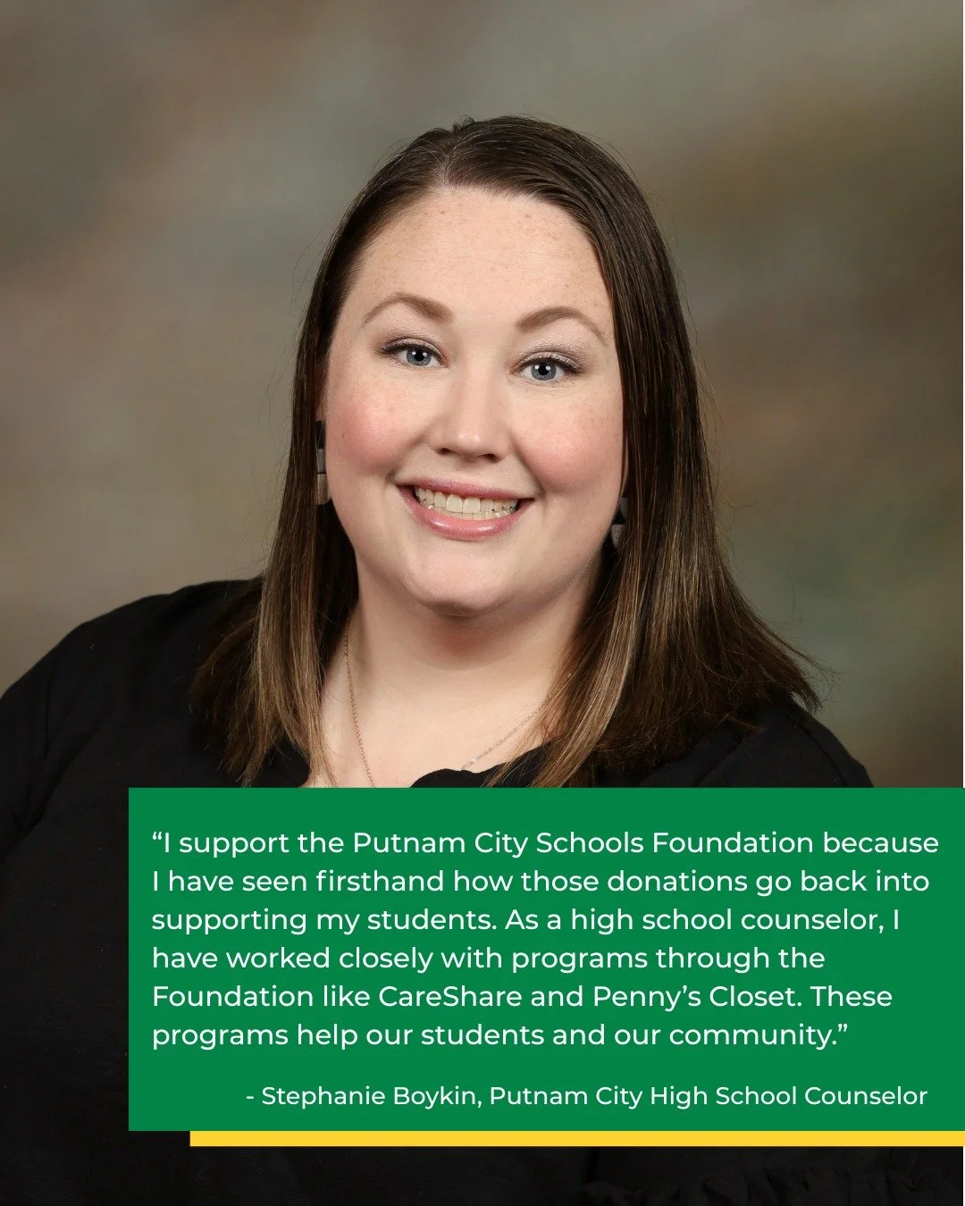 Looking for more reasons to #BeAFriend? 🤔

Putnam City High School Counselor Stephanie Boykin shouts out two of her favorite Foundation programs: CareShare and Penny's Closet 💚

- Each year, CareShare matches over 1,000 students with holiday gift a