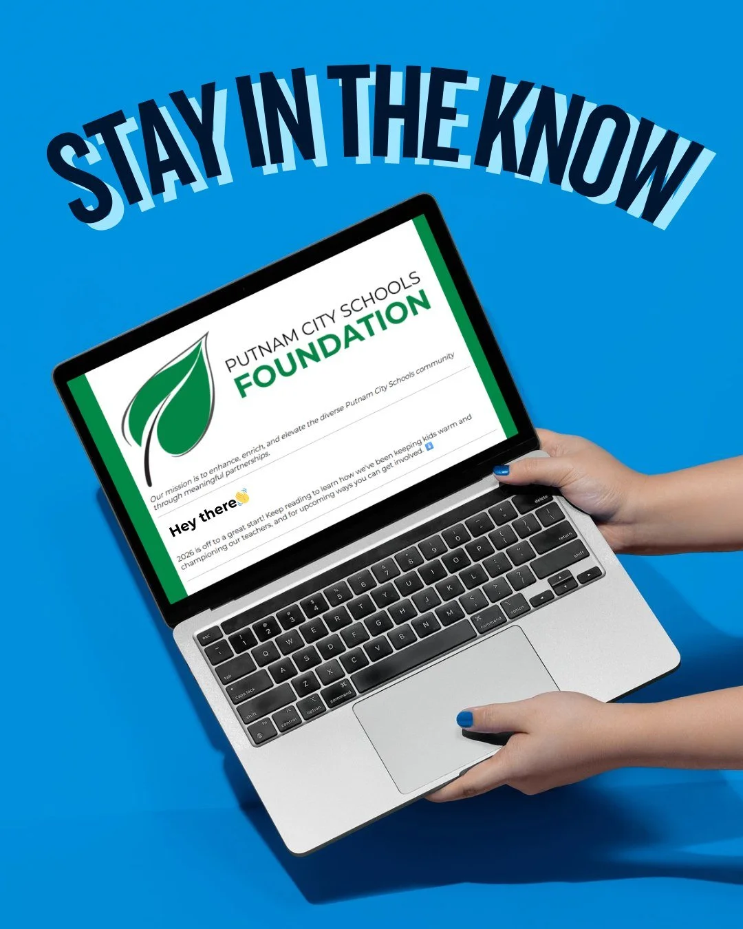 Want stay up to date with the Foundation?

Subscribe to our monthly newsletter to get updates and support opportunities delivered directly to your inbox! 📥

Visit putnamcityfoundation.org to get on the list ✅

#PutnamCity #PutnamCitySchools #PutnamC