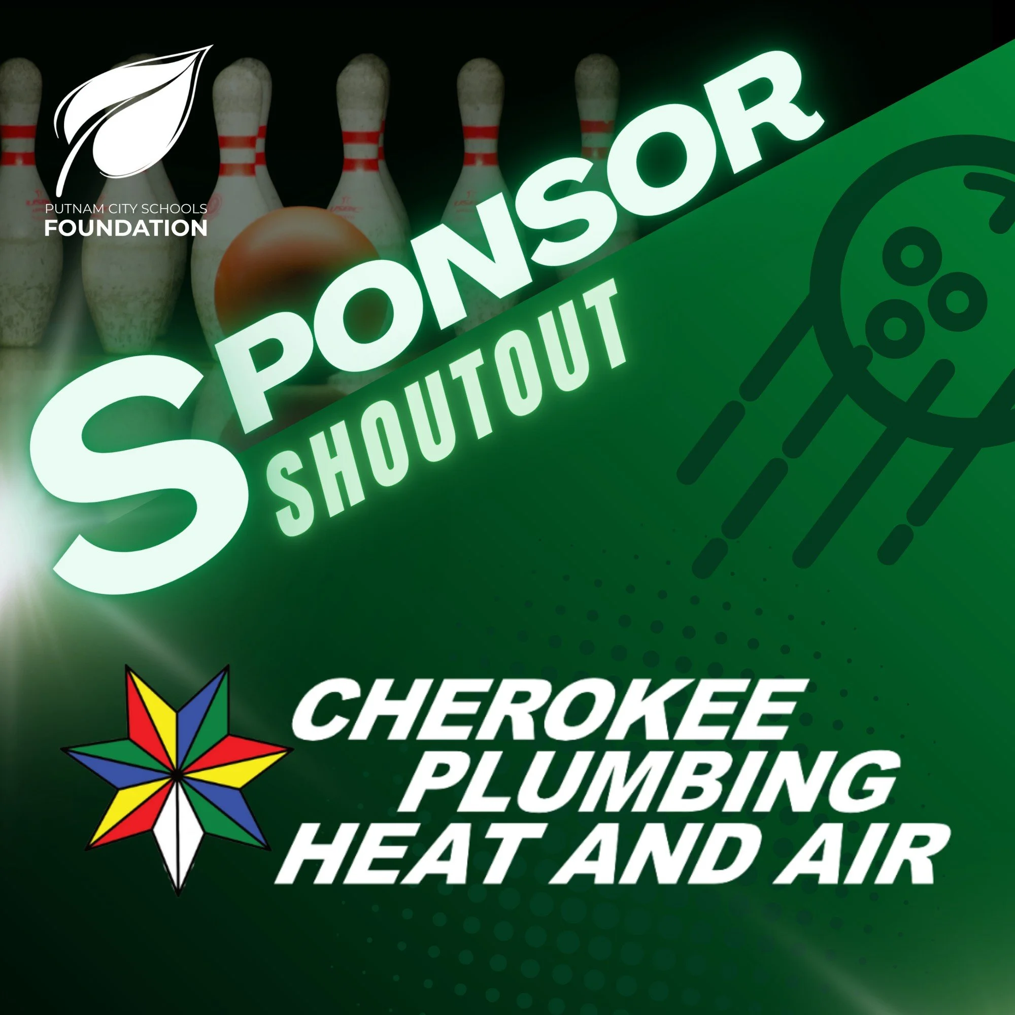 As our 2nd Annual Bowling Tournament approaches, we want to shoutout the people who are making it possible 🎳

Of course, the biggest thanks is due to our presenting sponsor: Cherokee Plumbing Heat and Air 👏

Locally-owned, Native-owned, and with 20