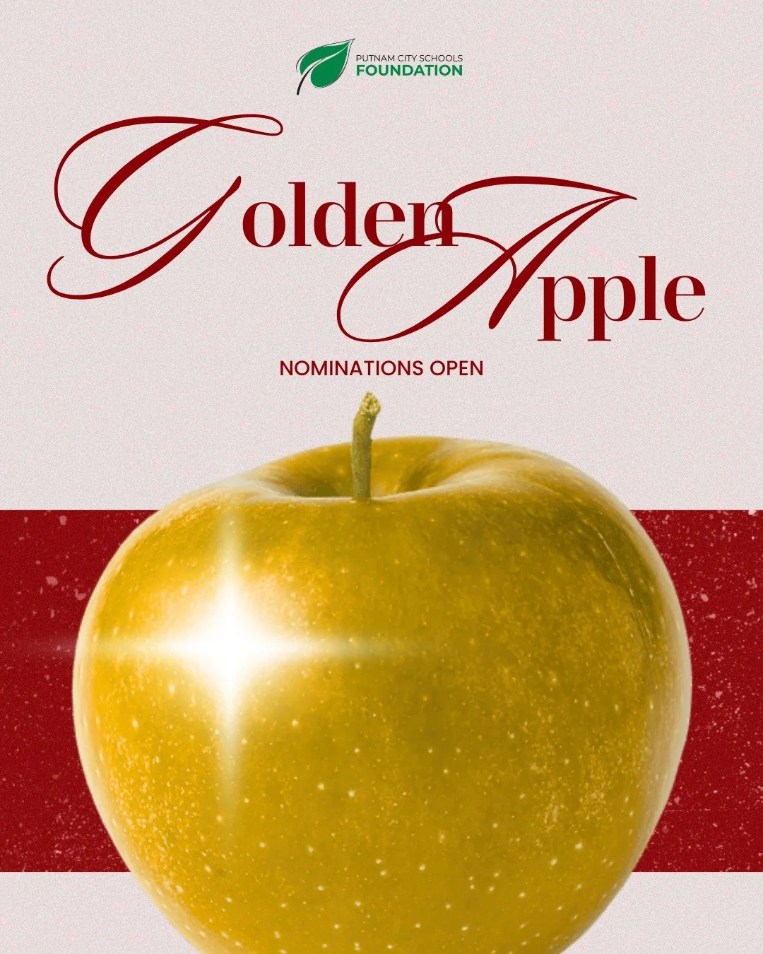 Nominations are open for the 2026 Golden Apple awards! 🍎

The Golden Apple is one of the highest honors in the District. It is award each year to a group of individuals who stand out in their dedication to education. This includes Putnam City employ