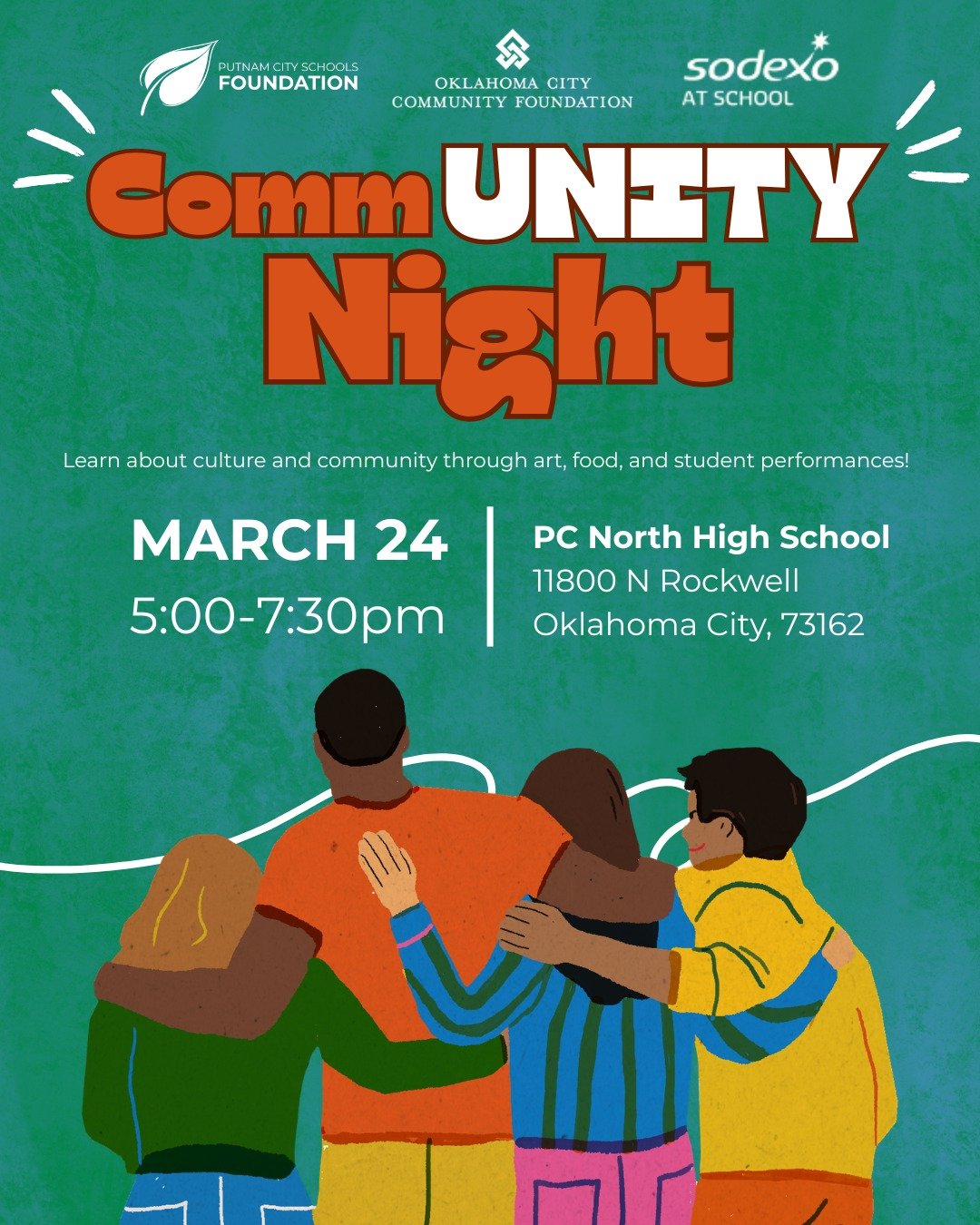 Please join us for CommUNITY Night at Putnam City North tomorrow! 🤩

This is a night full of cultural enrichment with student performances, global cuisine, and the sense of community that runs so deep in Putnam City. 💚

Friends of the Foundation wi