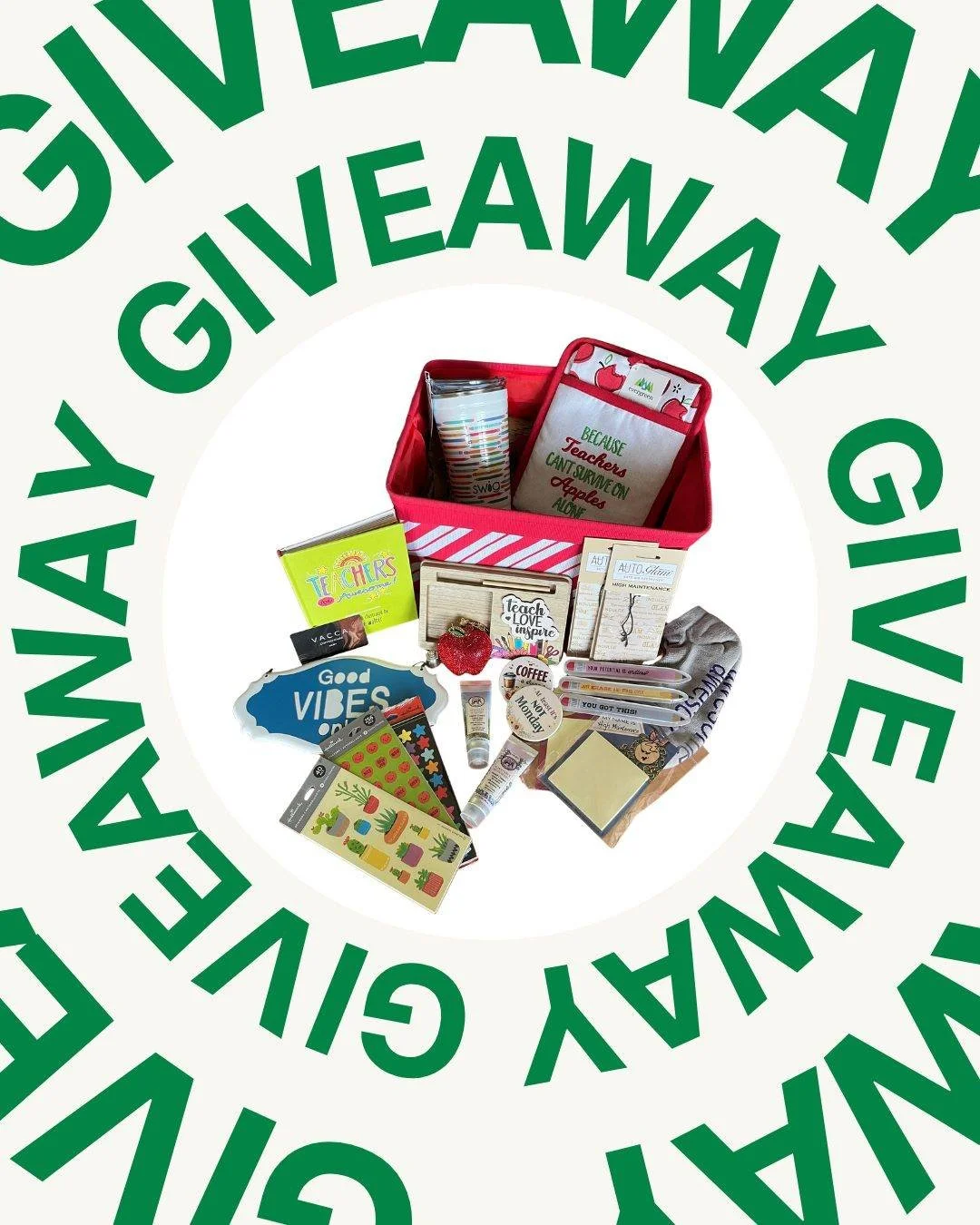 It's our last giveaway of Teacher Appreciation Week 🍎 Enter for a chance to win this Hallmark gift basket, including a 24oz reusable cup, kitchen towel and potholder set, assorted stationary and desk decor, and a Vacca Coffeehouse gift card ☕

To en