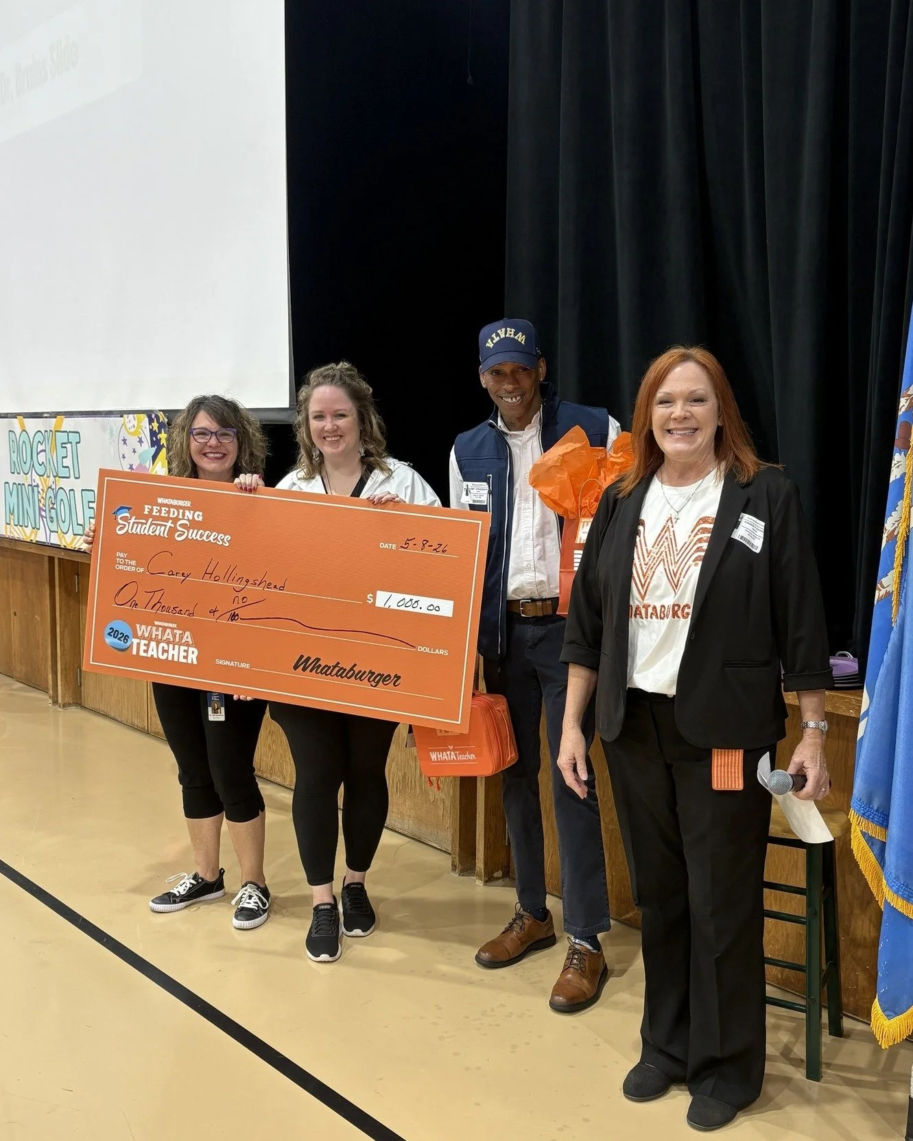 Presenting our 2026 WhataTeacher recipient: Carey Hollingshead of Rollingwood Elementary! 🎉

Every year, @whataburger selects a handful of deserving teachers to surprise with a $1,000 classroom grant during Teacher Appreciation Week. We're so proud 