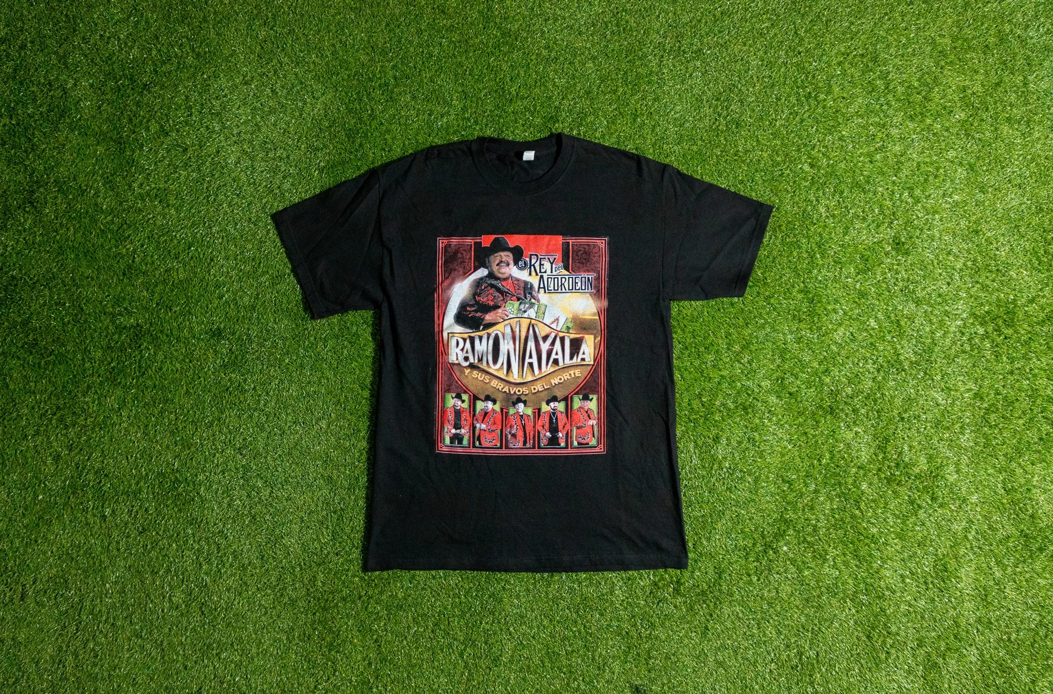 Ramon Ayala y Sus Bravos Del Norte Black T Shirt Size Large