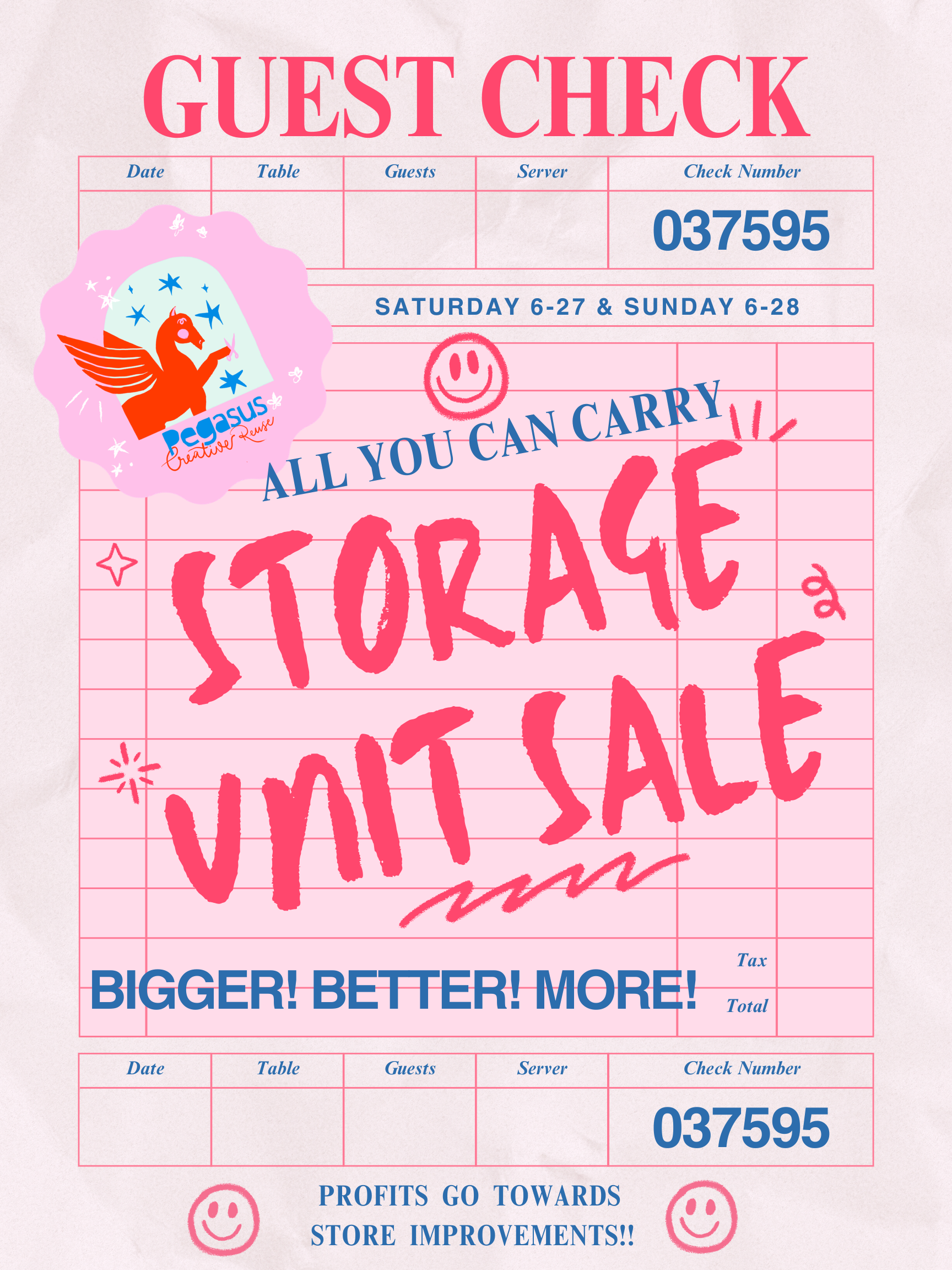 Pink and Blue Vintage Quote Guest Check Art Poster-2.png