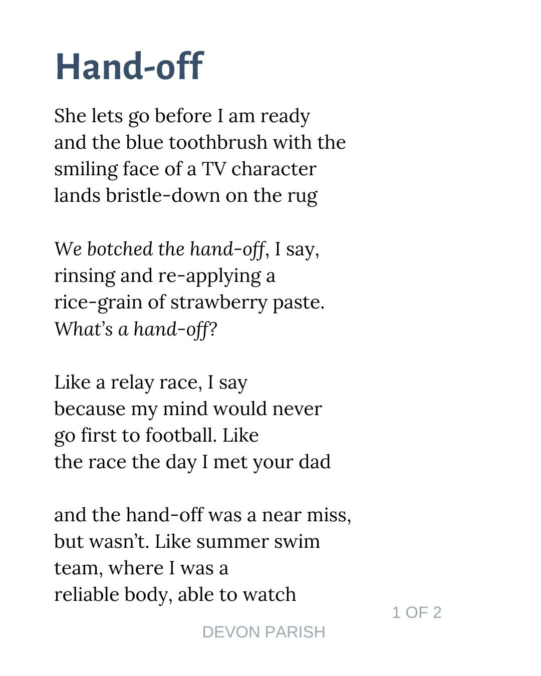 When life is too much to hold, maybe it&rsquo;s time to hand it off.

#poetsofinstagram #letitgo #takethiscup #handoff