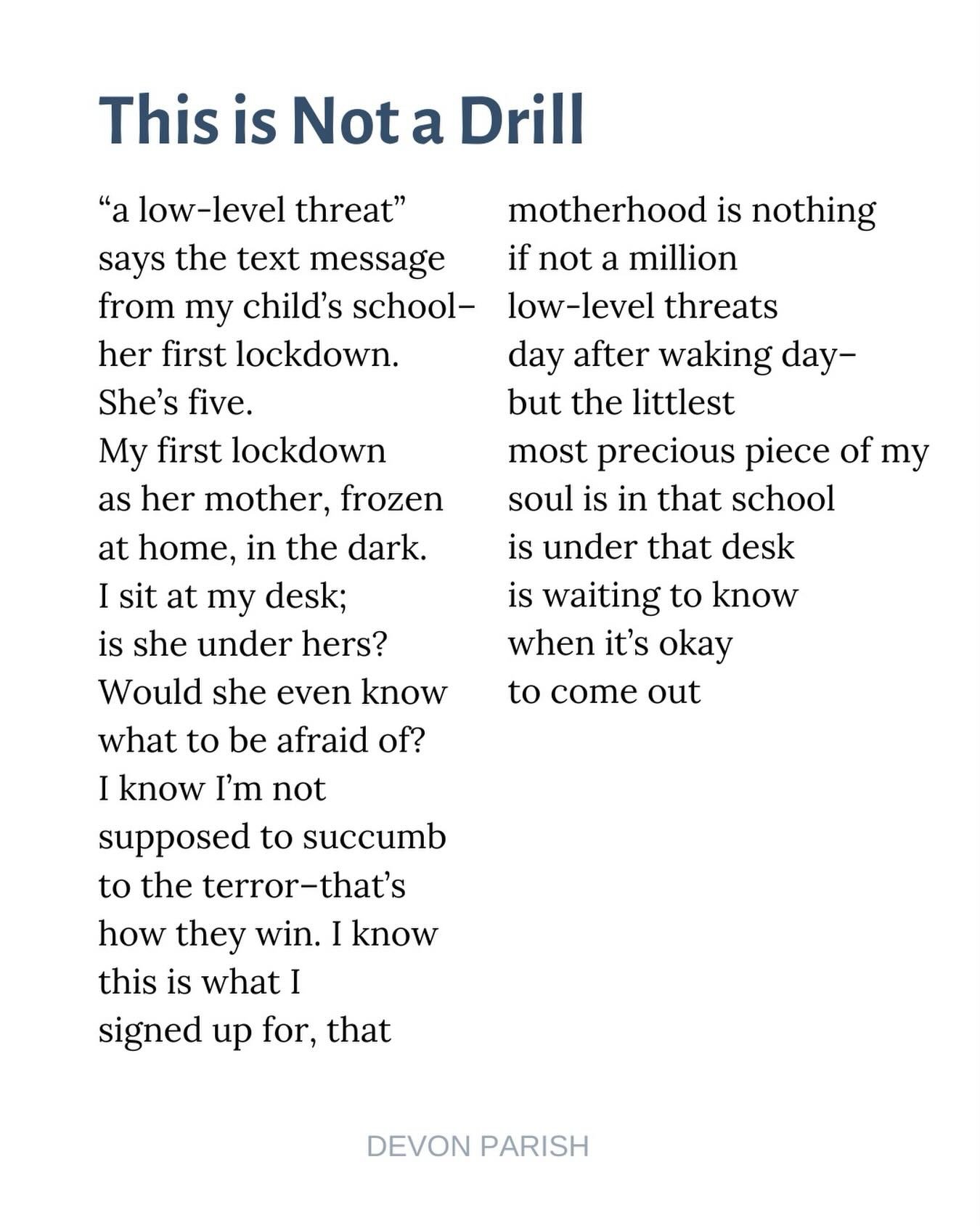 This is not the poem I intended to post today, but it&rsquo;s the one that spilled out. Hug your loved ones, and tend to your nervous system. xoxo D

#motherhood #lockdown #poetrywillsaveyourlife