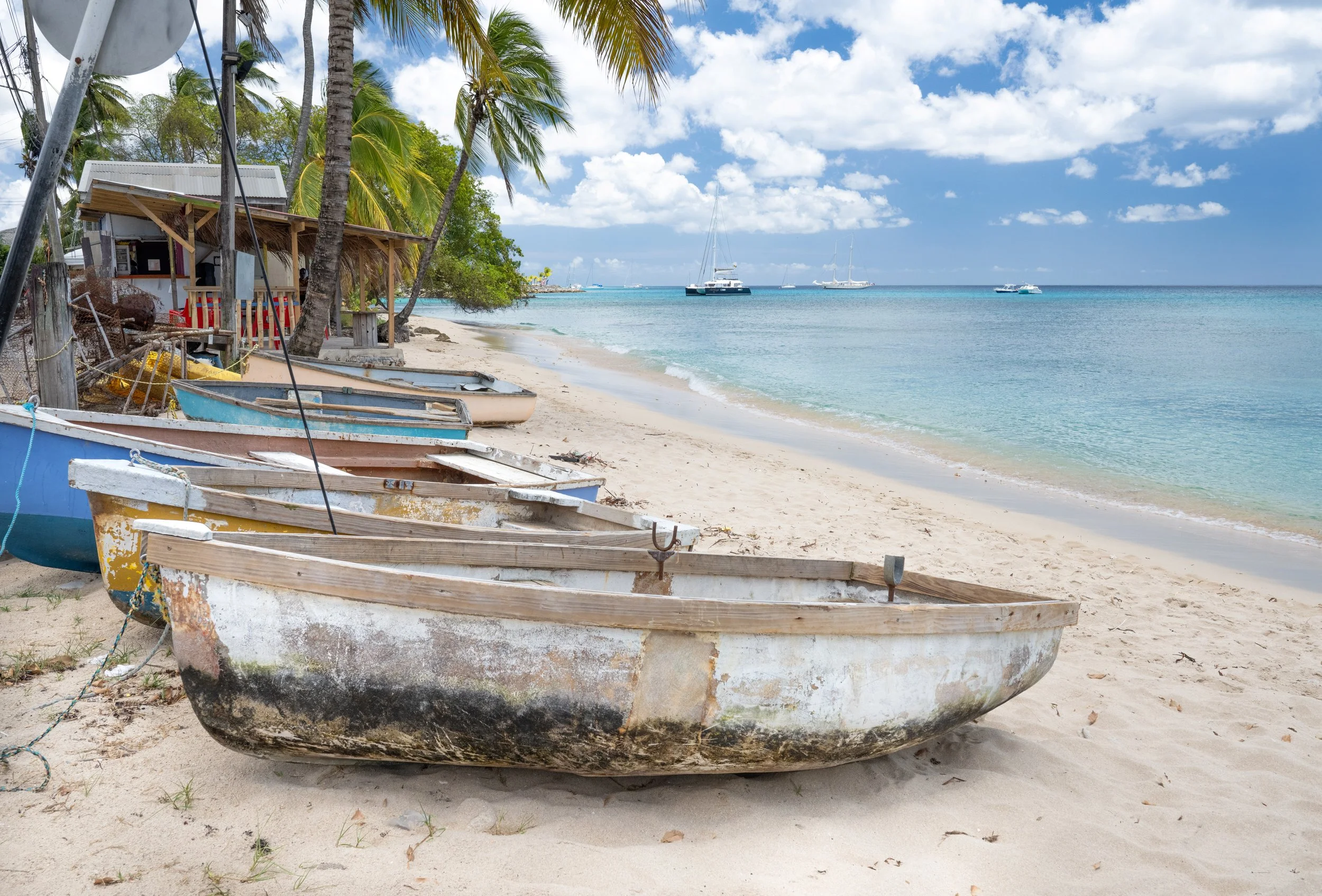 Small boats at Six Men's