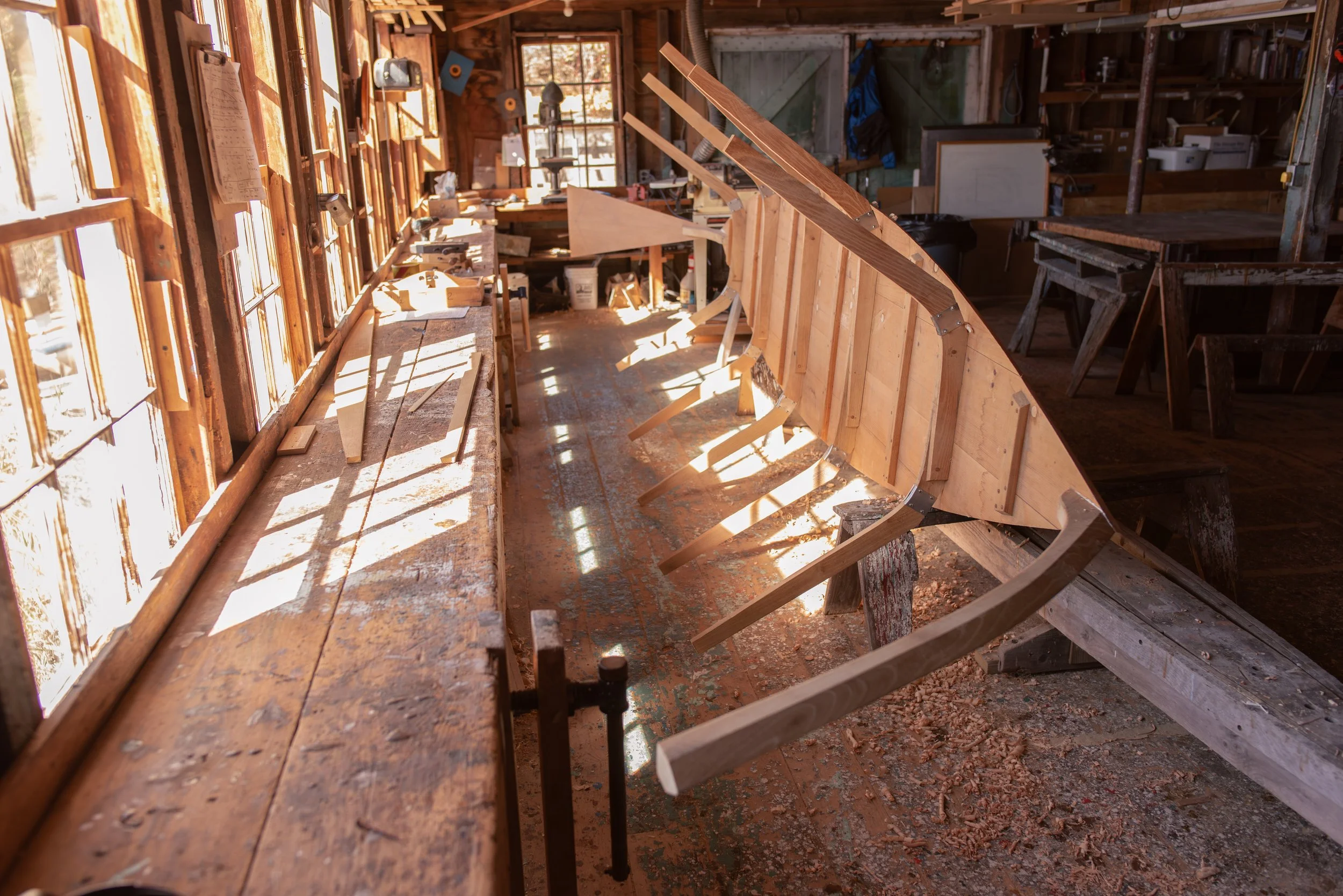 Building a dory, Lowell's Boat Shop
