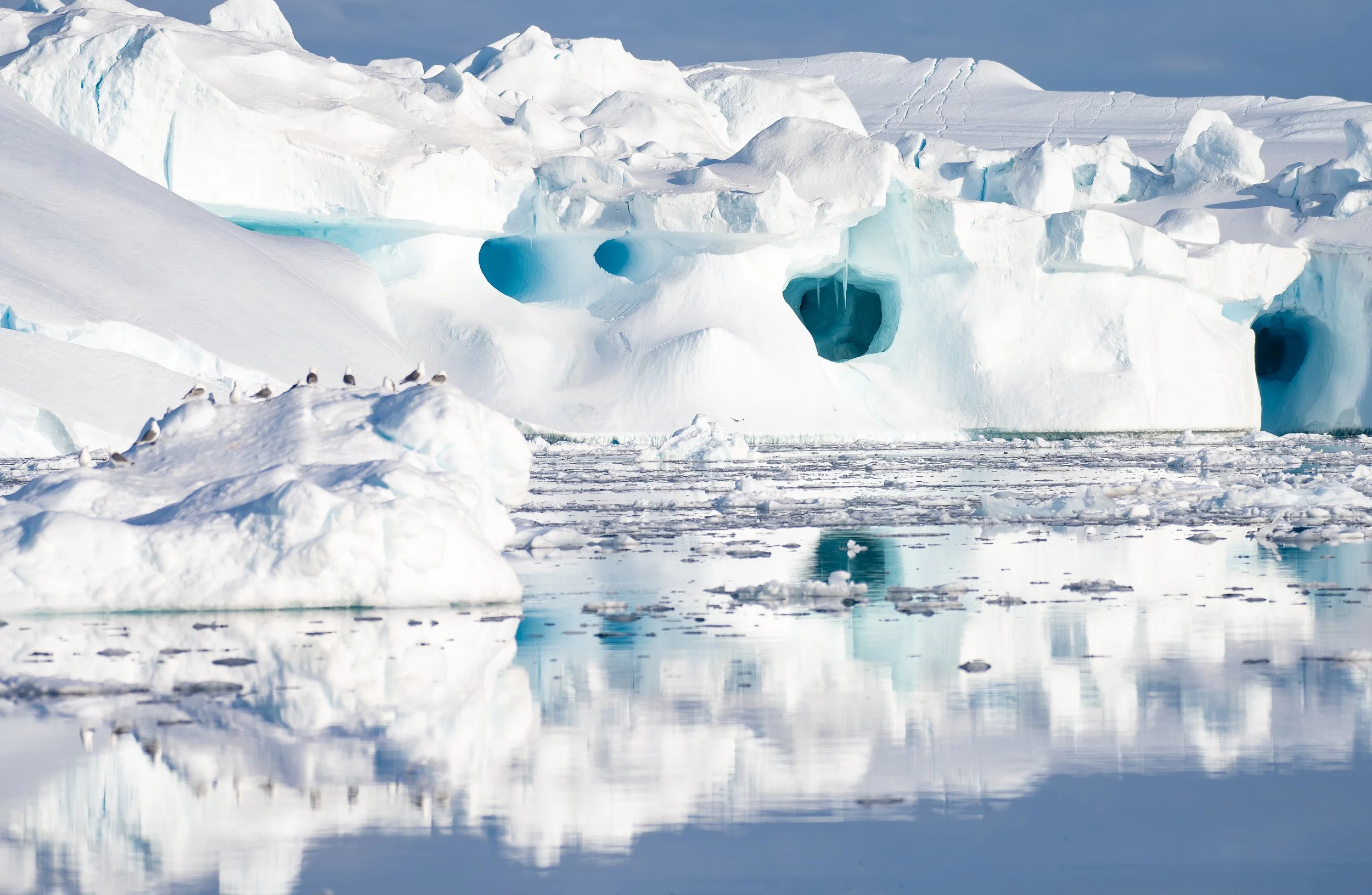 Ephemeral sea caves, Disko Bay