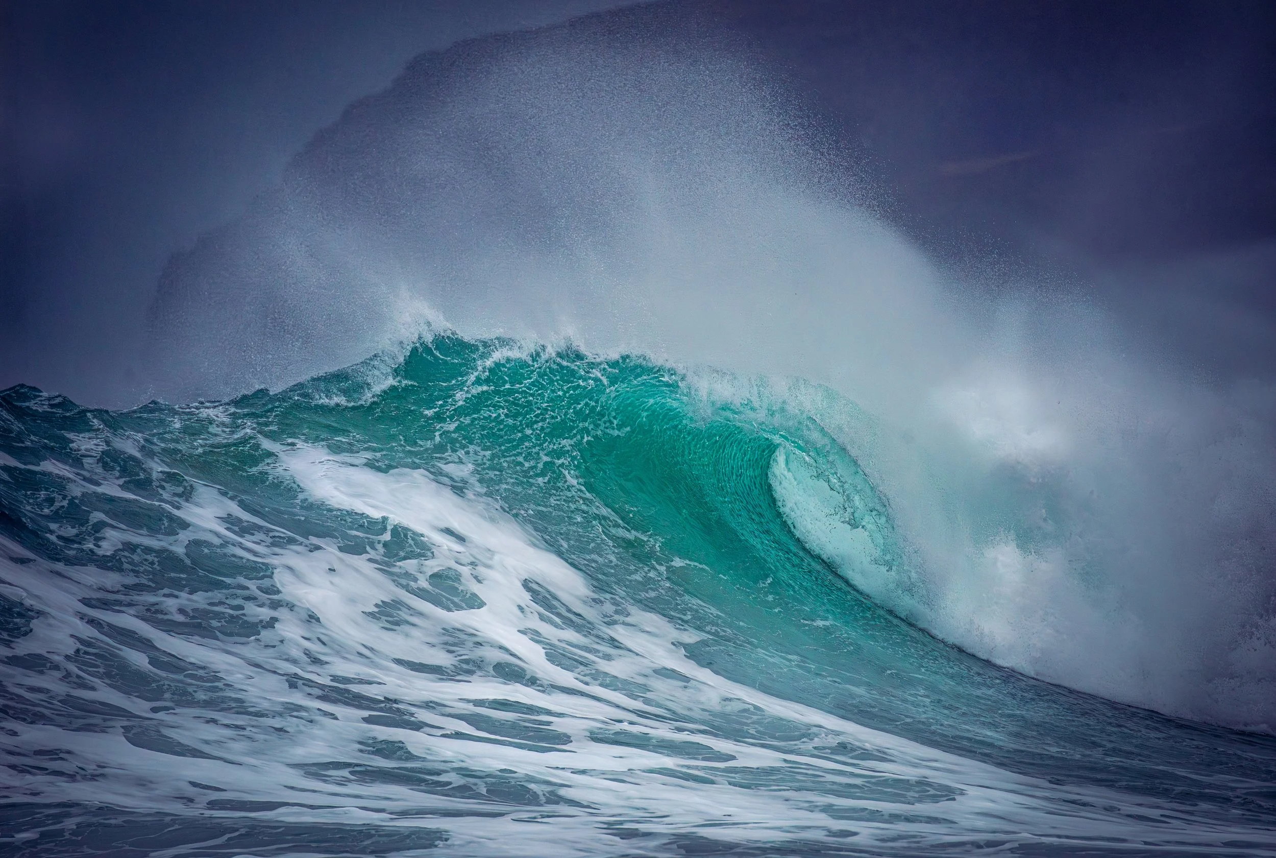 The Arnol surf, through which the boats are launched