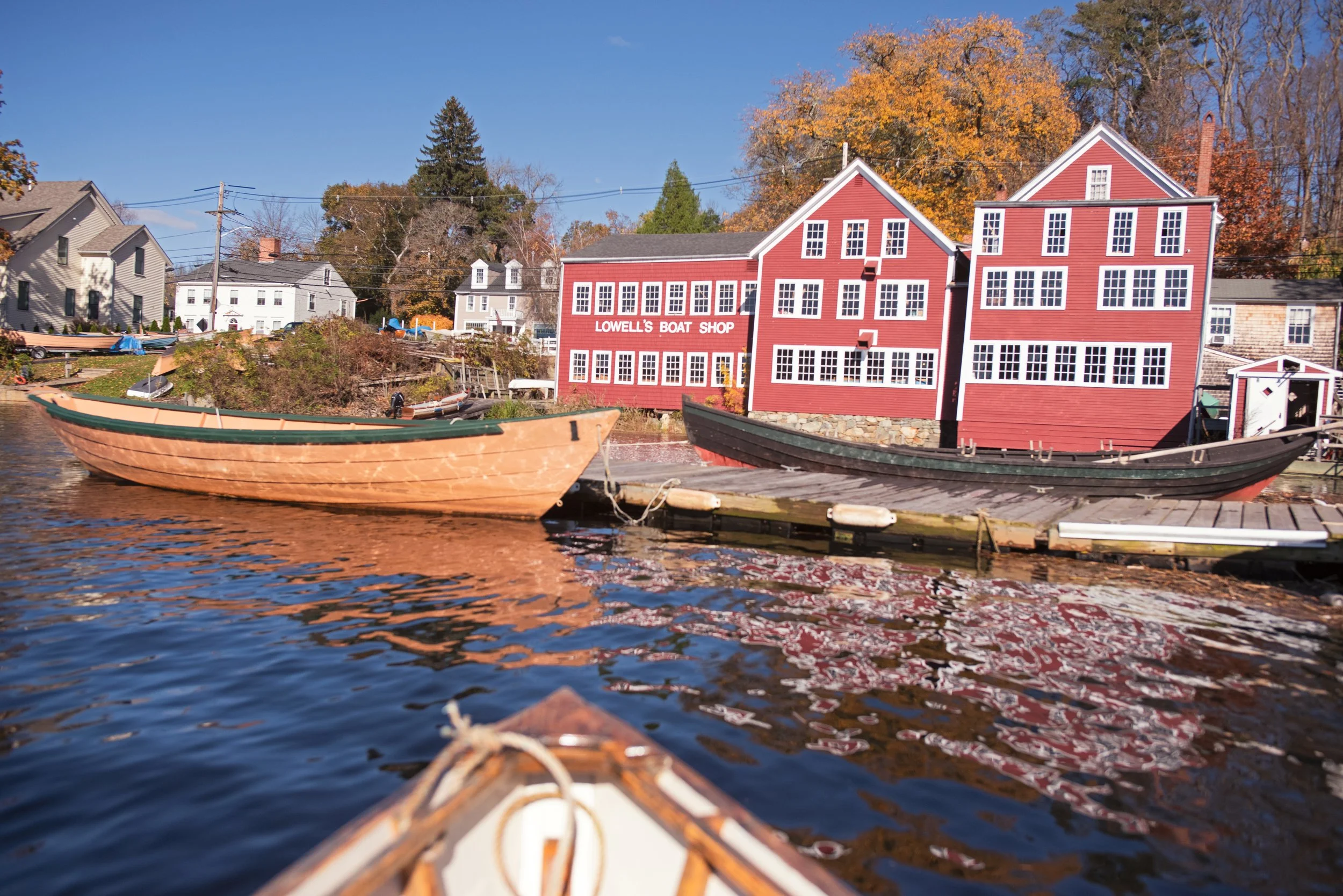 Approaching Lowell's Boat Shop from the water