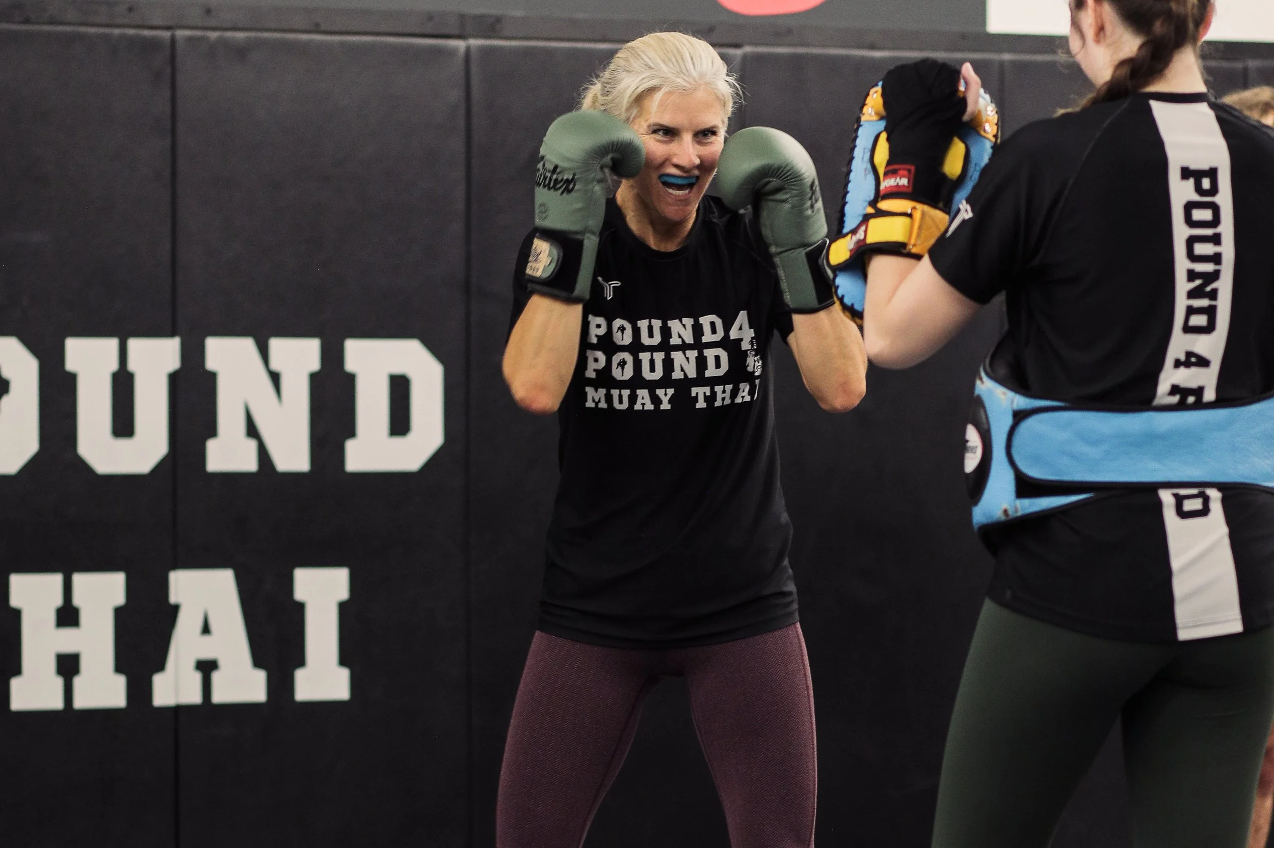 Adult beginner training Muay Thai at Pound 4 Pound Muay Thai in Littleton
