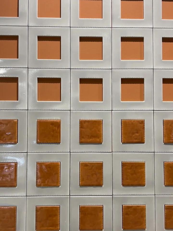 Inspiration for incorporating the sunbaked color trend into your wall, floor and countertop surfaces.

Tile trends include geometric shapes, patterns, color variances, size combinations. 

Have some fun. Create something fresh. Combine traditional wi