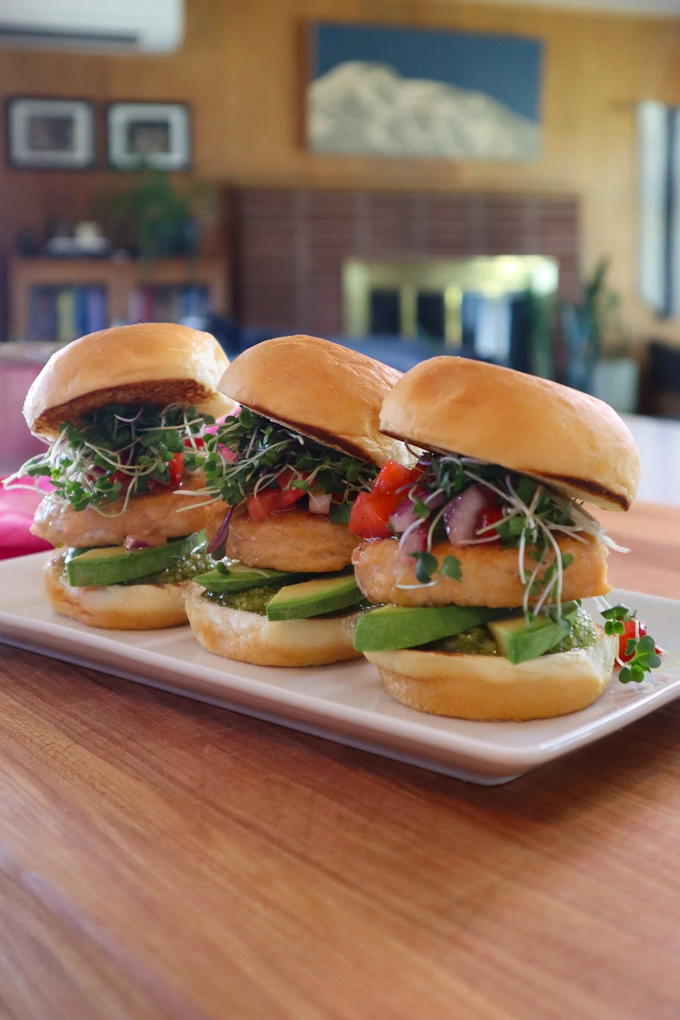 Salmon Sliders with Strawberry Salsa