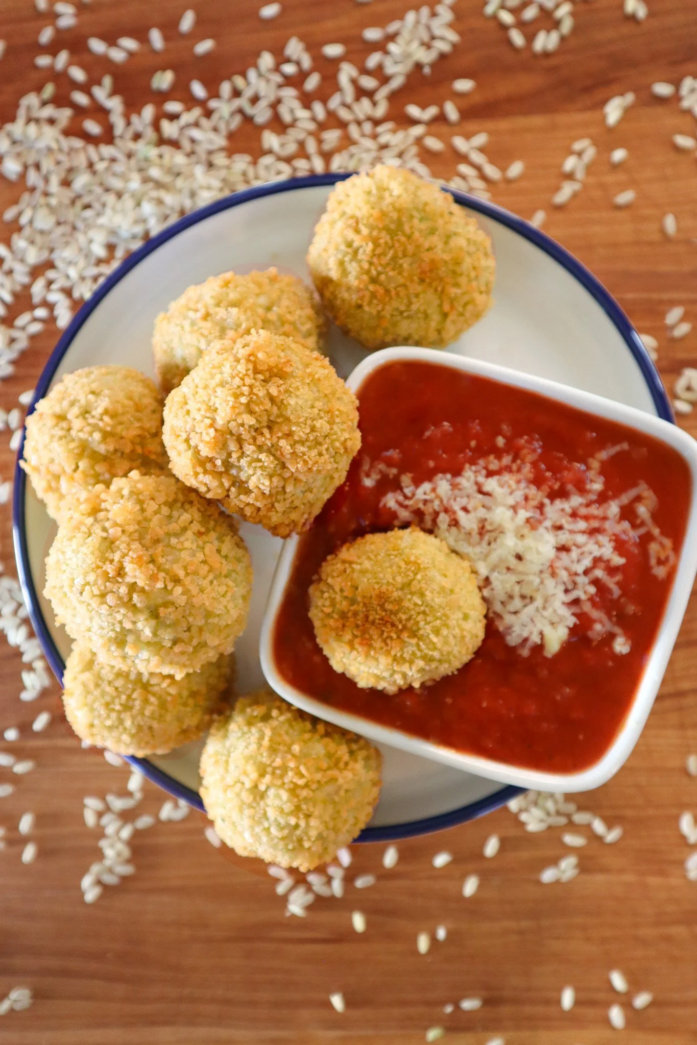 Fried Pesto Rice Balls