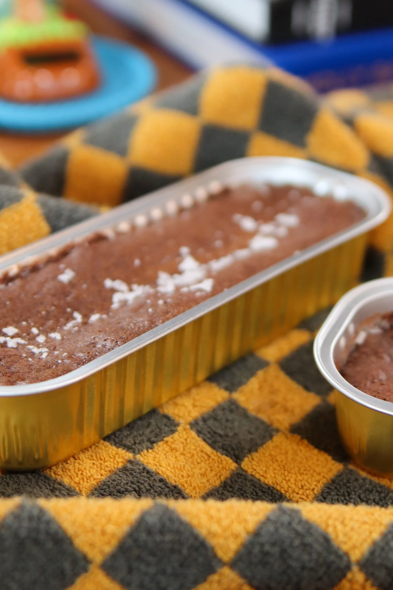 Mini Salted Brownie Pudding with Vanilla Ice Cream