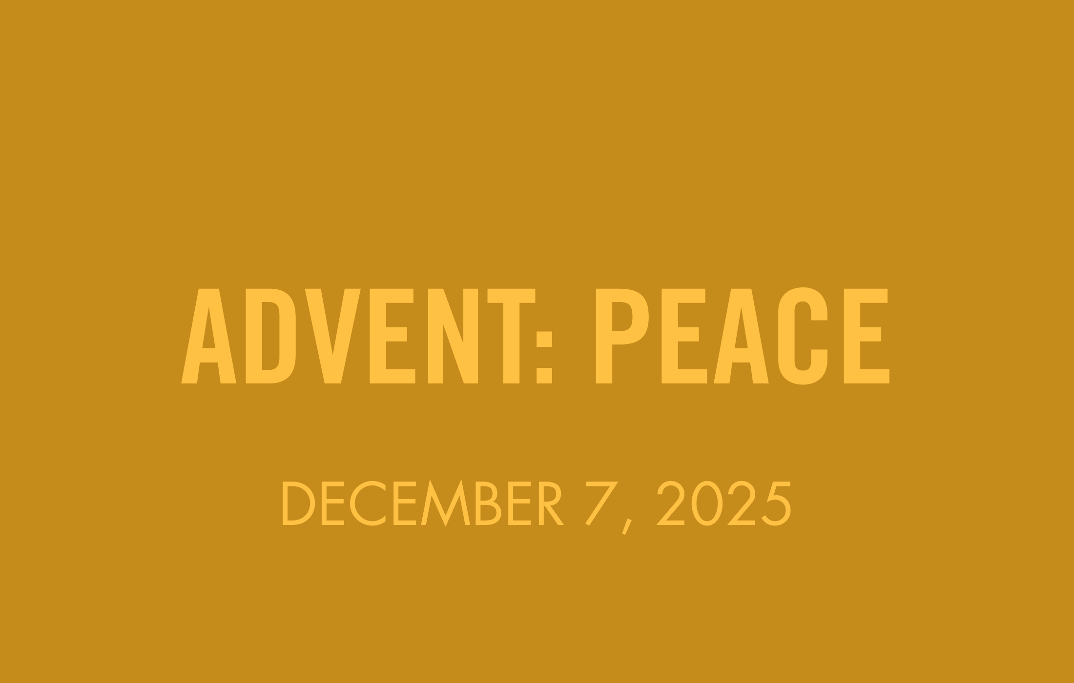 Advent: Peace