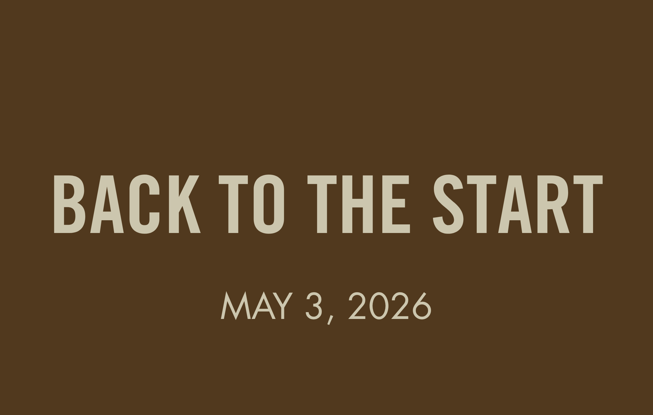The Transformed Life: Back to the Start