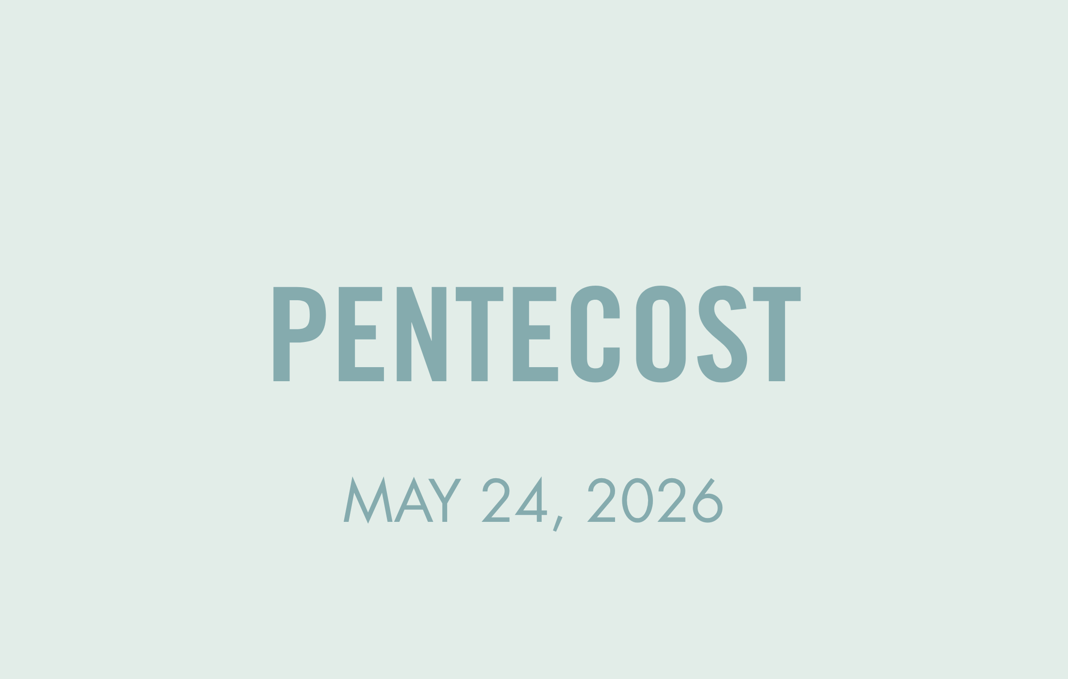 PENTECOST SUNDAY