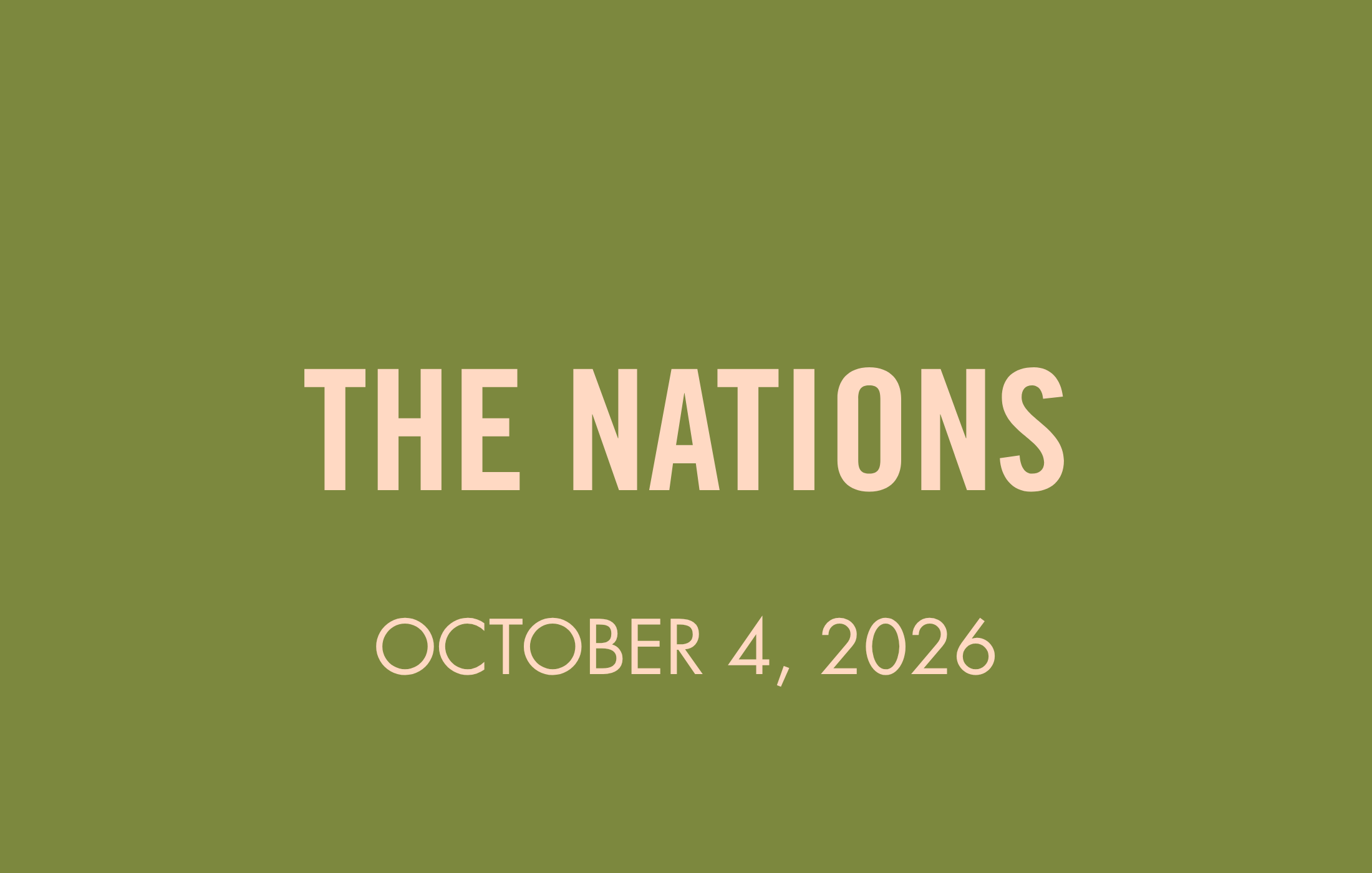 To Be Human: The Nations