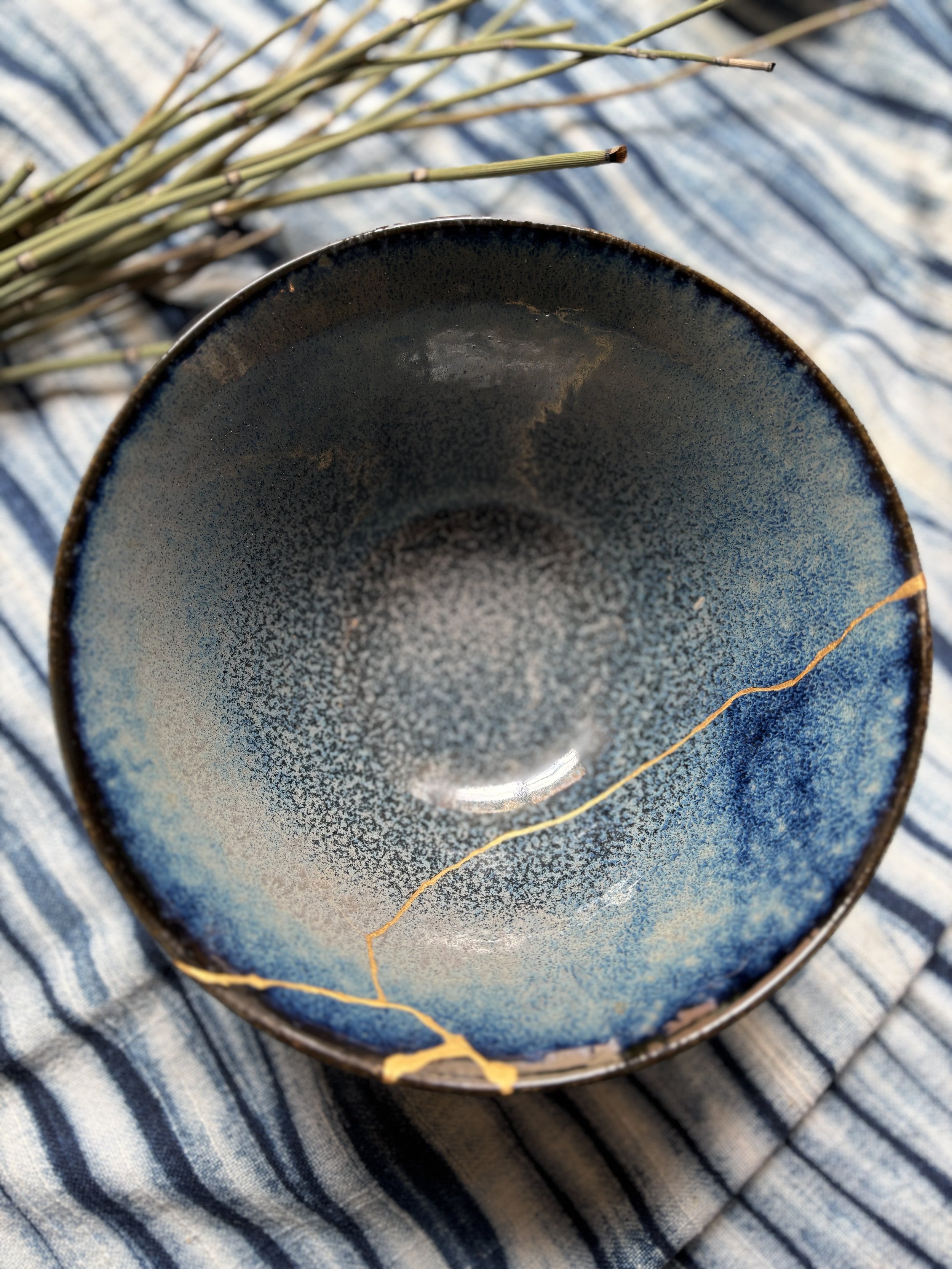 Bol à Ramen bleu - Kintsugi - Annecy