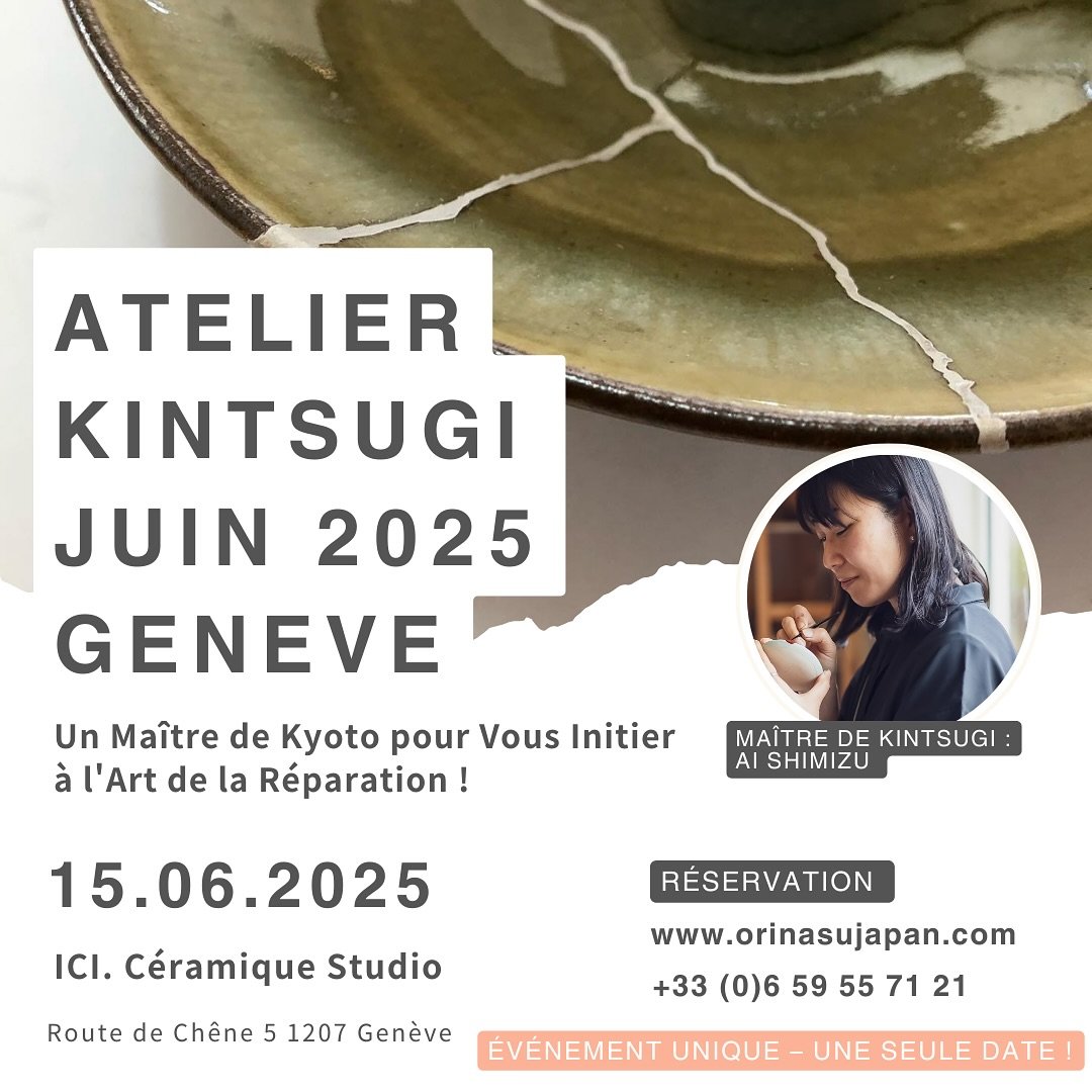 🔸Ateliers de Kintsugi avec Ai Shimizu en juin 2025 &agrave; Gen&egrave;ve🔸
Apr&egrave;s le grand succ&egrave;s de l&rsquo;atelier en mars 2025, ORINASU JAPAN a le plaisir d&rsquo;accueillir &agrave; nouveau la ma&icirc;tresse artisan du Kintsugi, A