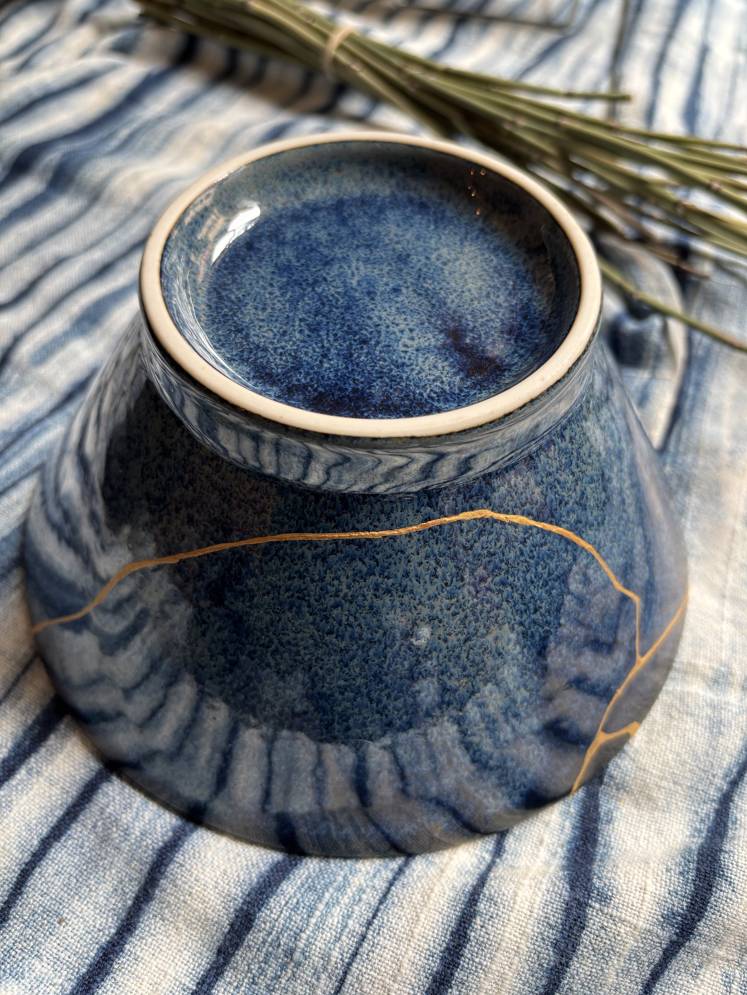 Bol à Ramen bleu - Kintsugi - Annecy