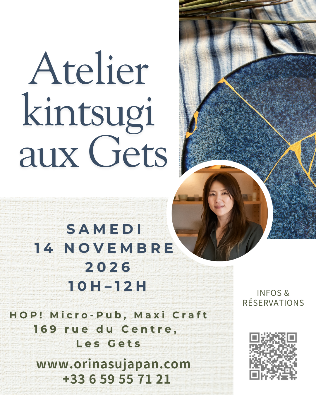 Atelier kintsugi aux Gets - Japon