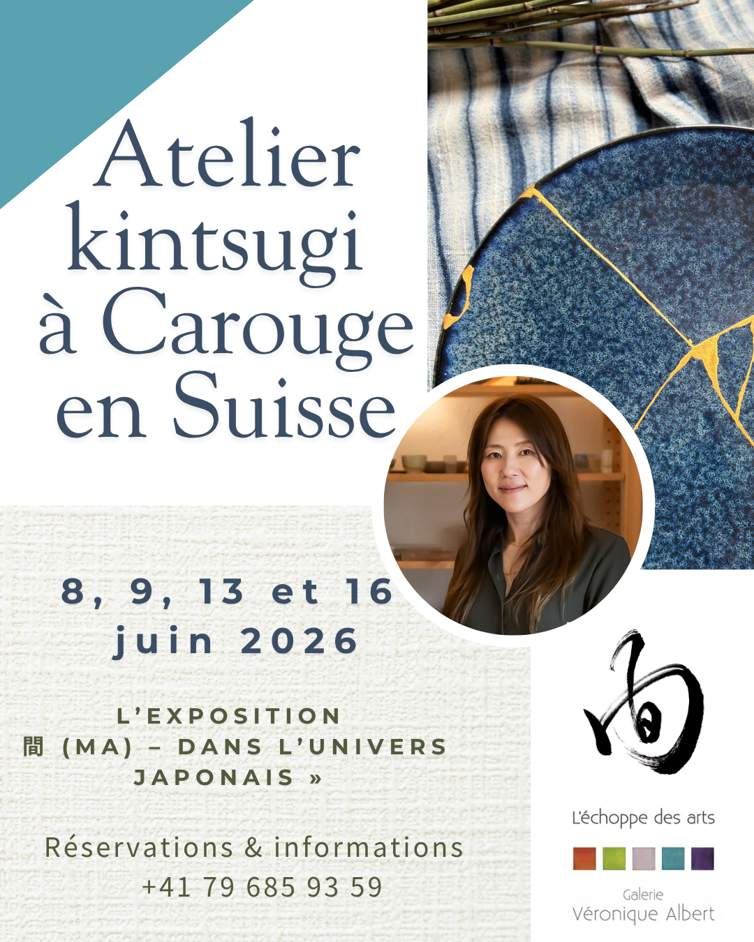Cours kintsugi à Annecy Geneve Carouge