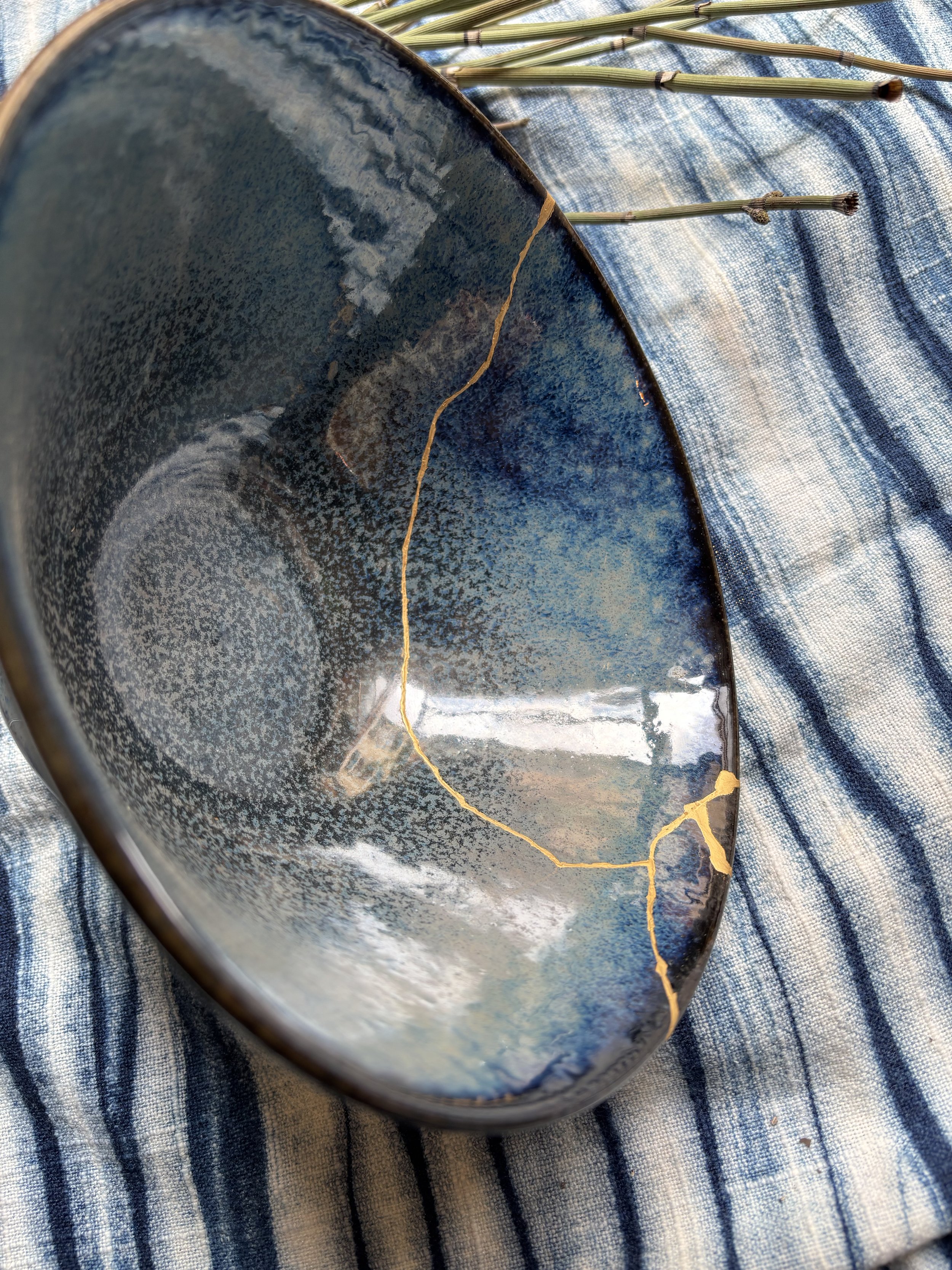 Bol à Ramen bleu - Kintsugi - Annecy
